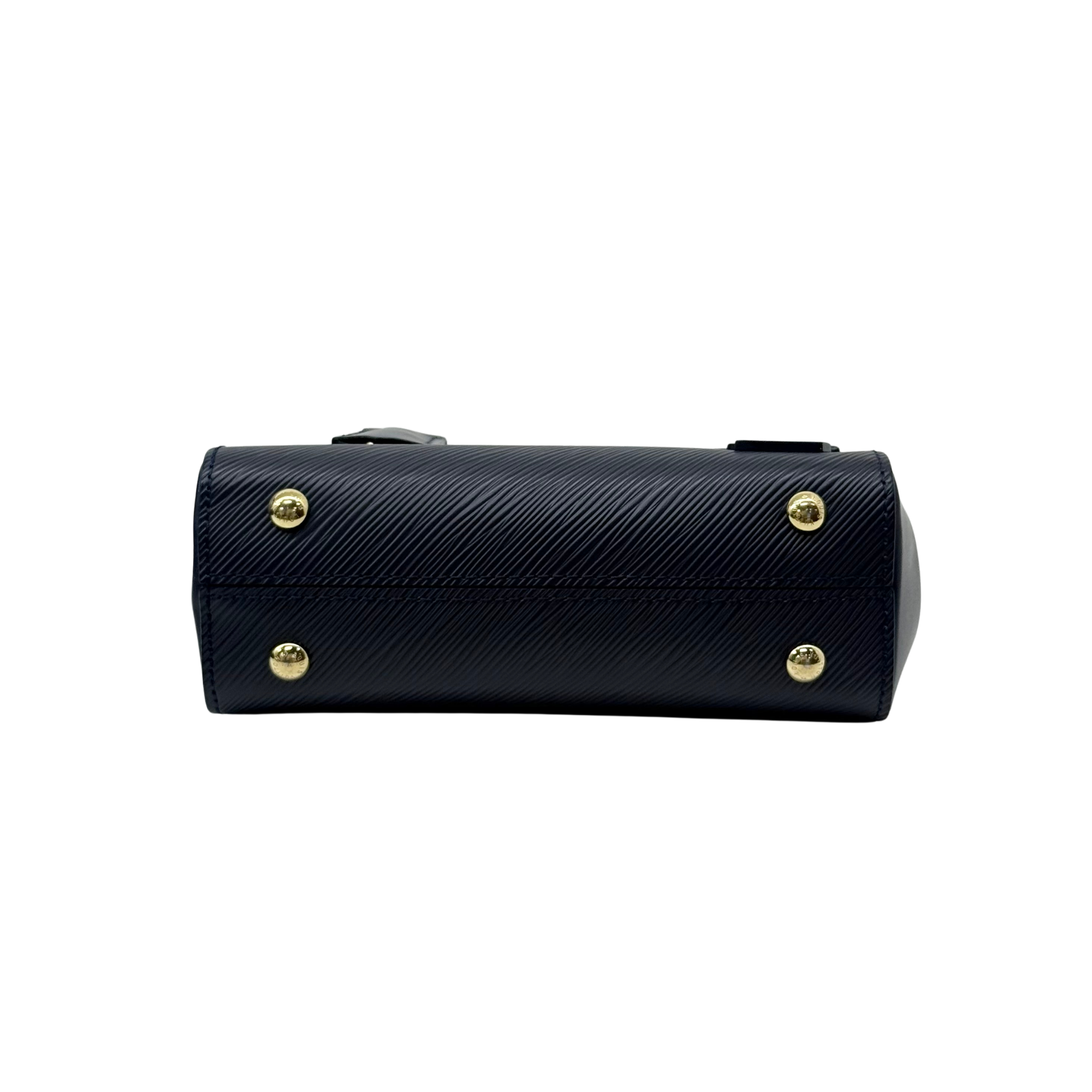Louis Vuitton Cluny Top Handle Bag Epi Leather Mini Navy Blue (pre-owned)