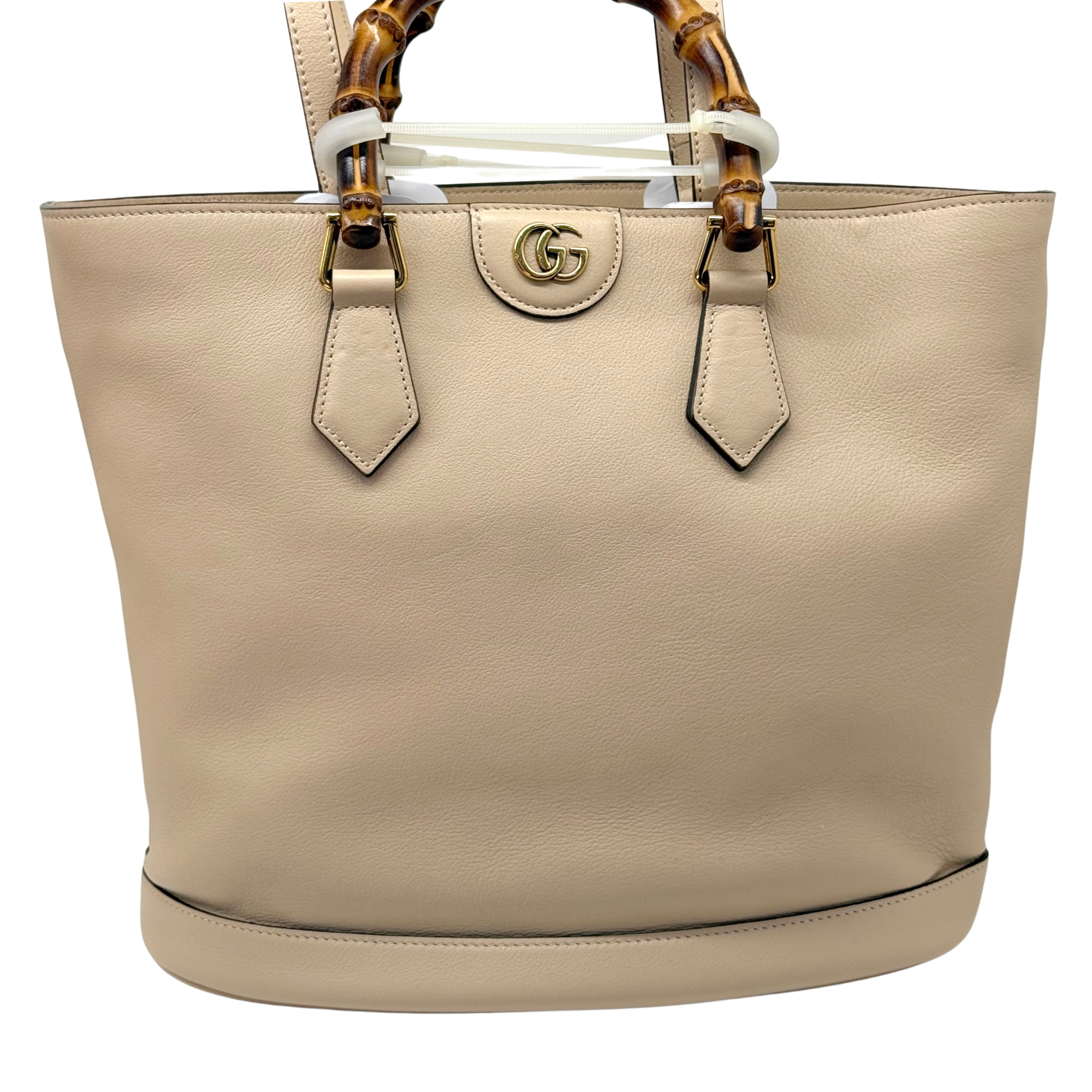 Gucci beige leather Gucci Diana medium tote bag (pre-owned)