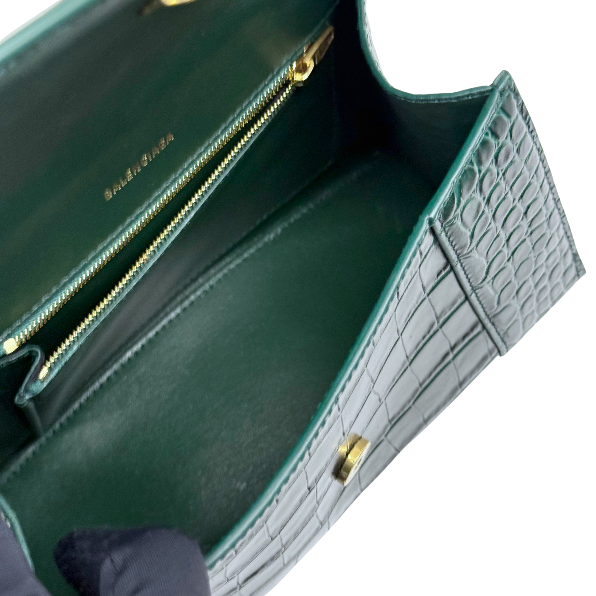 Balenciaga green bag top handle