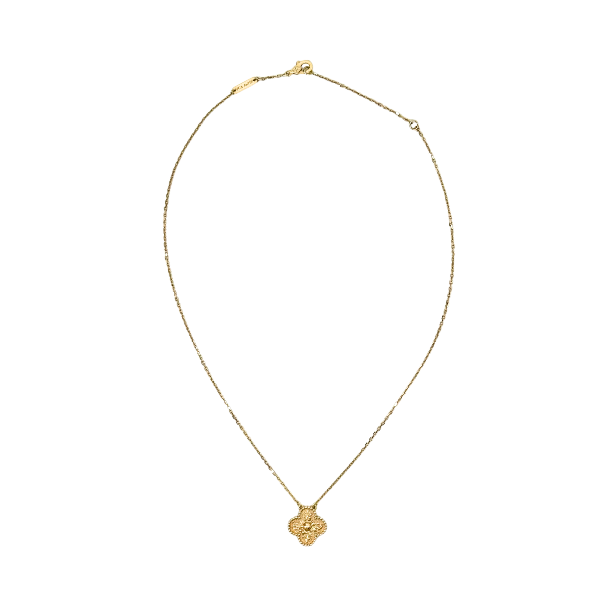 Van Cleef Vintage Alhambra Pendant Necklace 18K Yellow Gold (pre-owned)