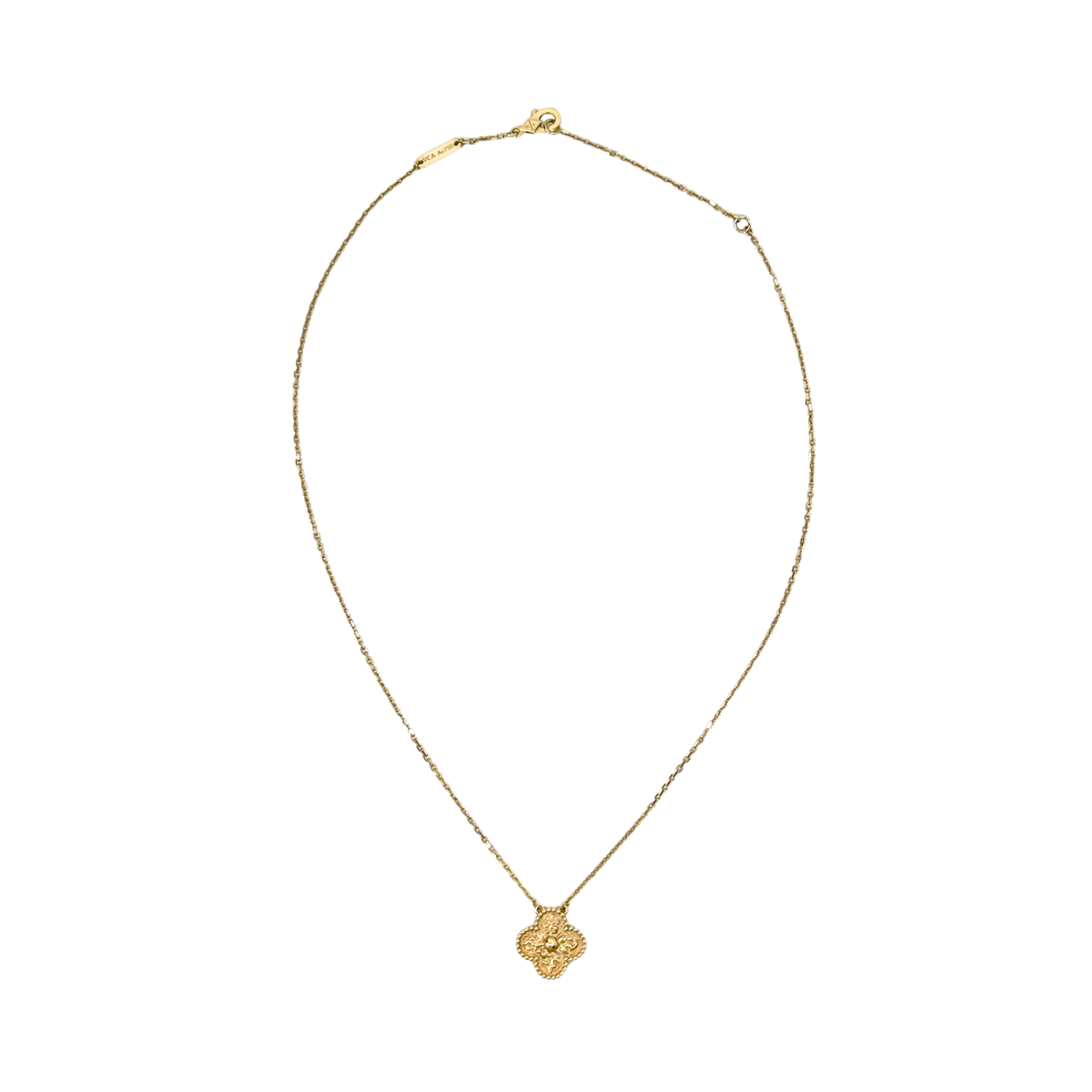Van Cleef Vintage Alhambra Pendant Necklace 18K Yellow Gold (pre-owned)