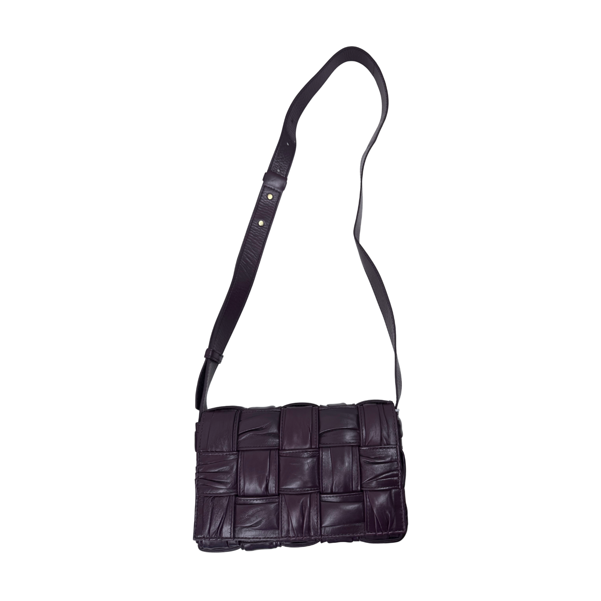 Bottega Veneta Small Cassette Cross-body Bag in Foulard Intreccio Leather (brand new)