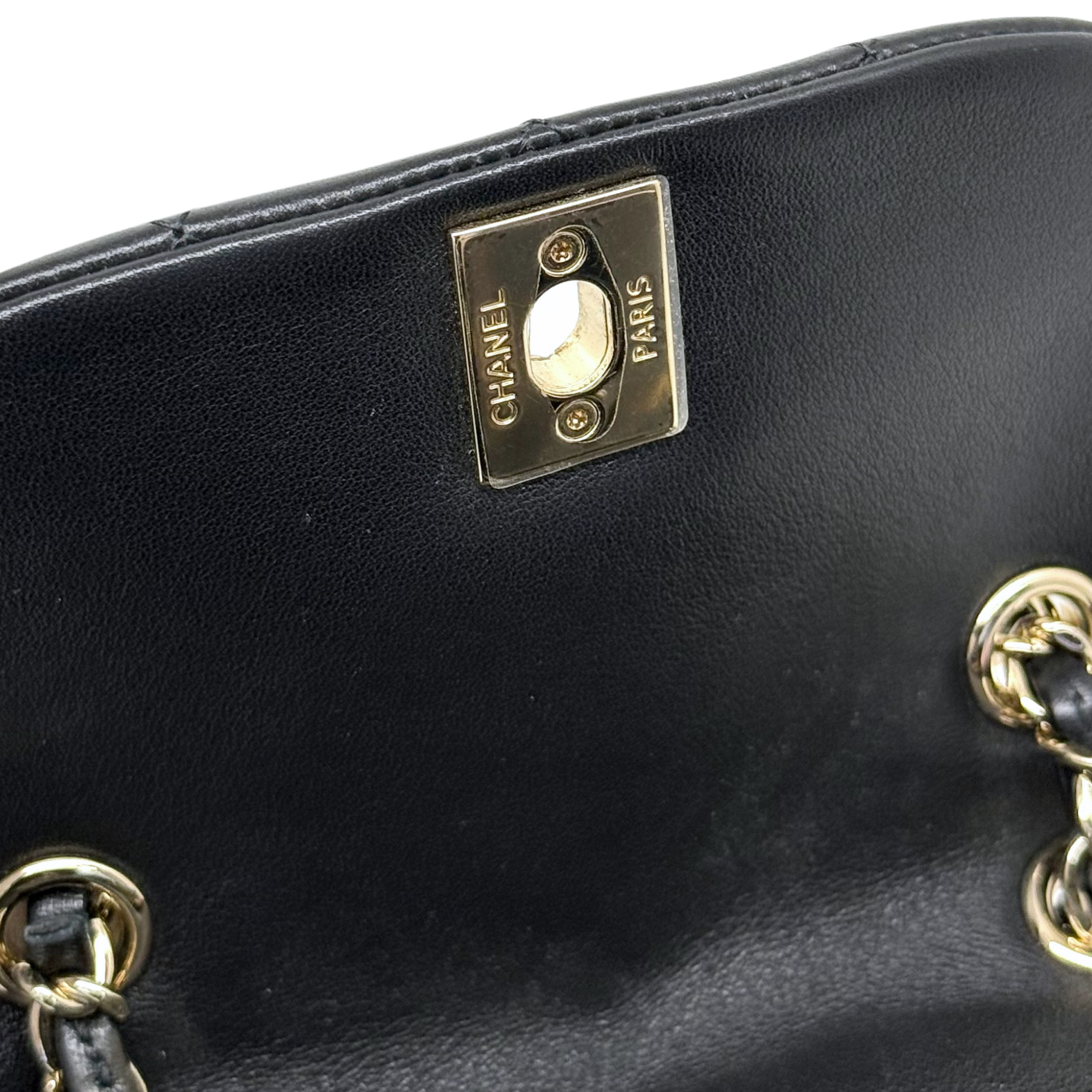 Chanel black backpack bag