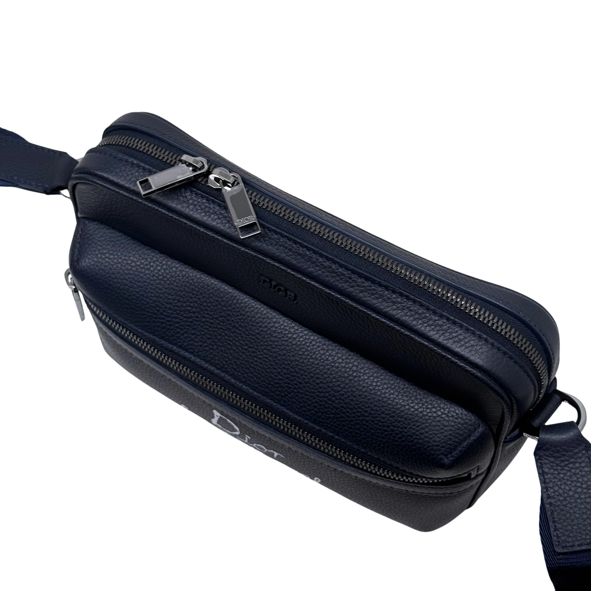 Dior x Hylton Nel Rider Navy Blue Leather Messenger Bag (brand new)