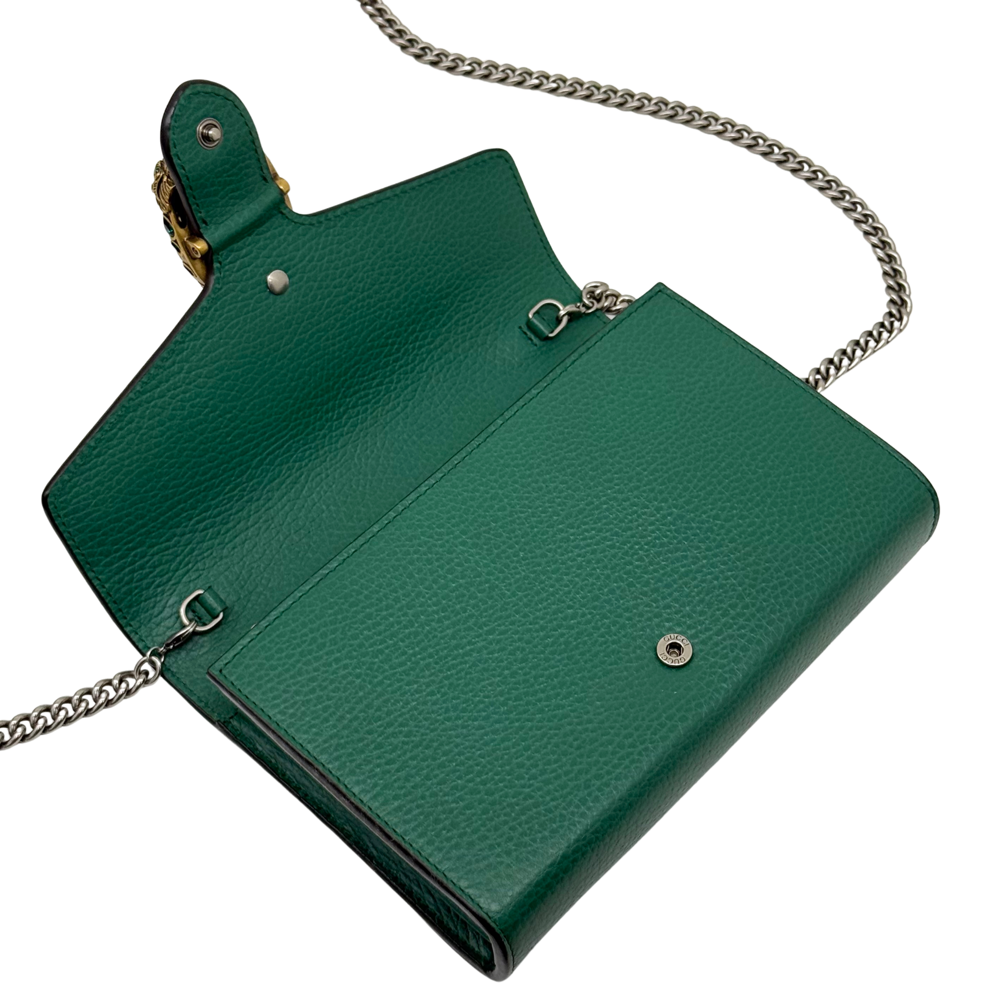 Gucci Calfskin Dionysus Wallet on Chain crossbody Green (brand new)