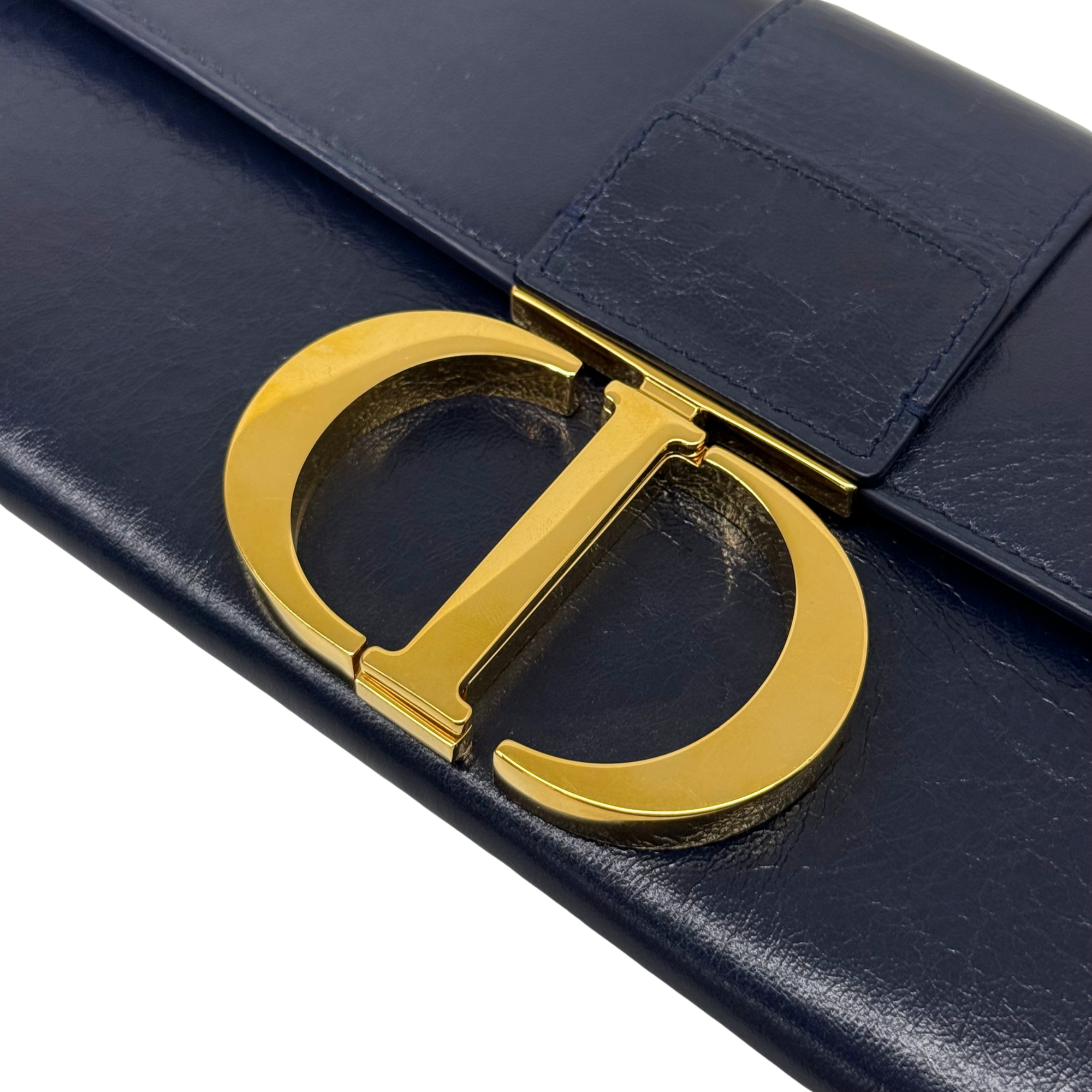 Dior Leather Montaigne 30 Clutch with Chain crossbody bag (pre-owned)