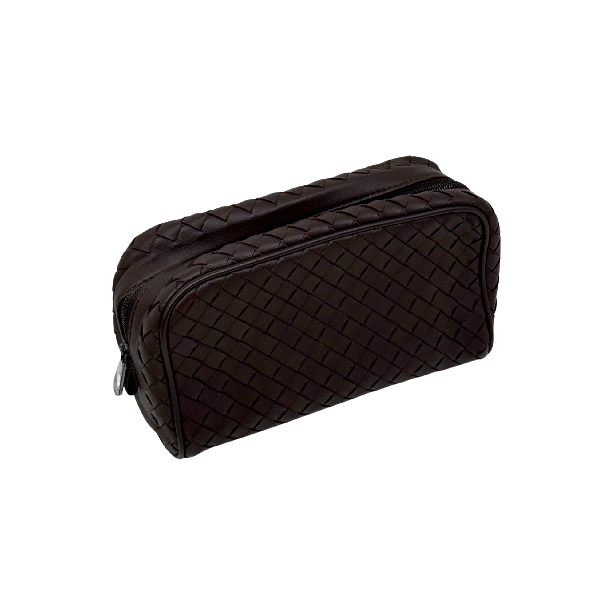 Bottega Veneta Intrecciato Brown Pouch (brand new)