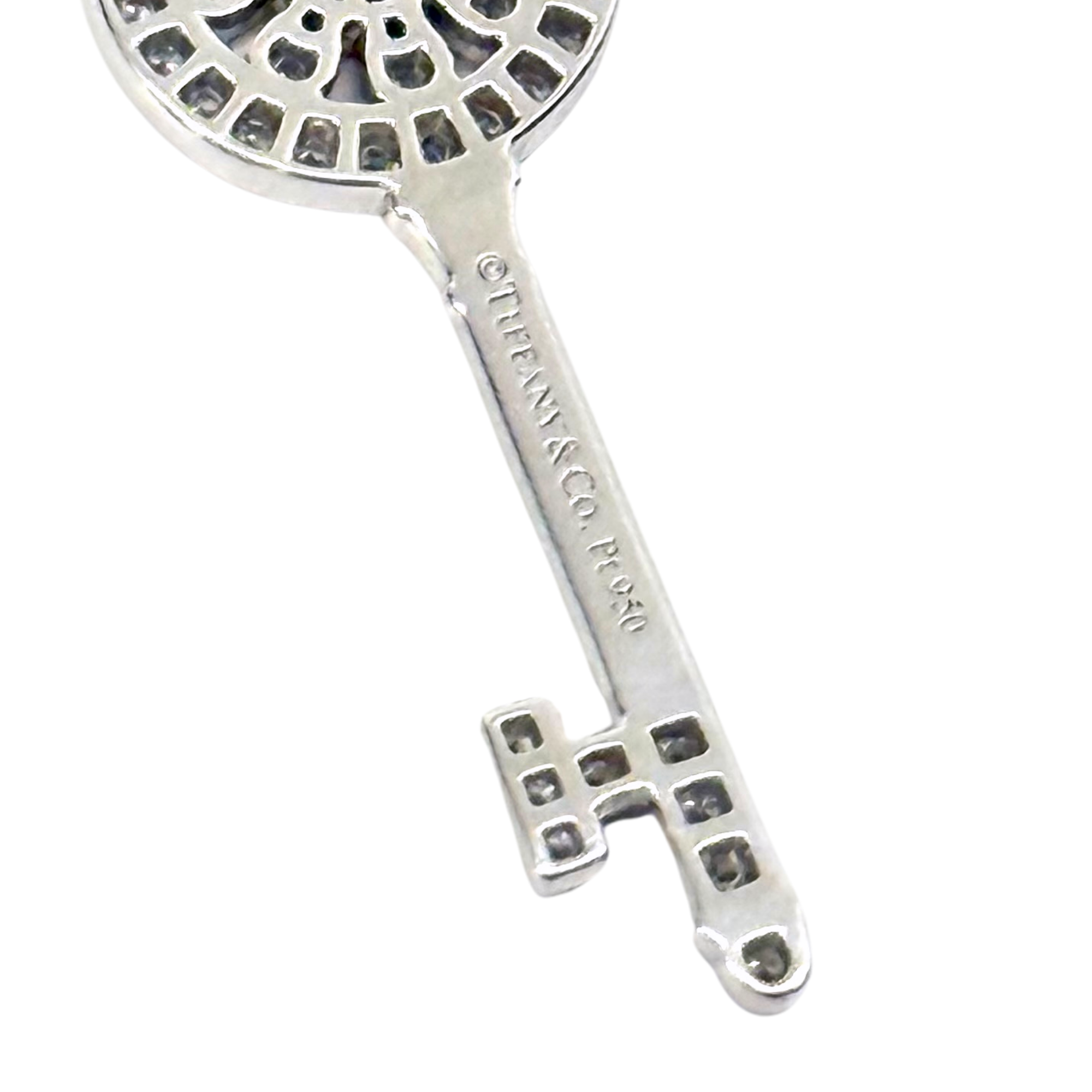 Tiffany & Co. Petals Key Diamond Platinum Pendant 18k White Gold (brand new)