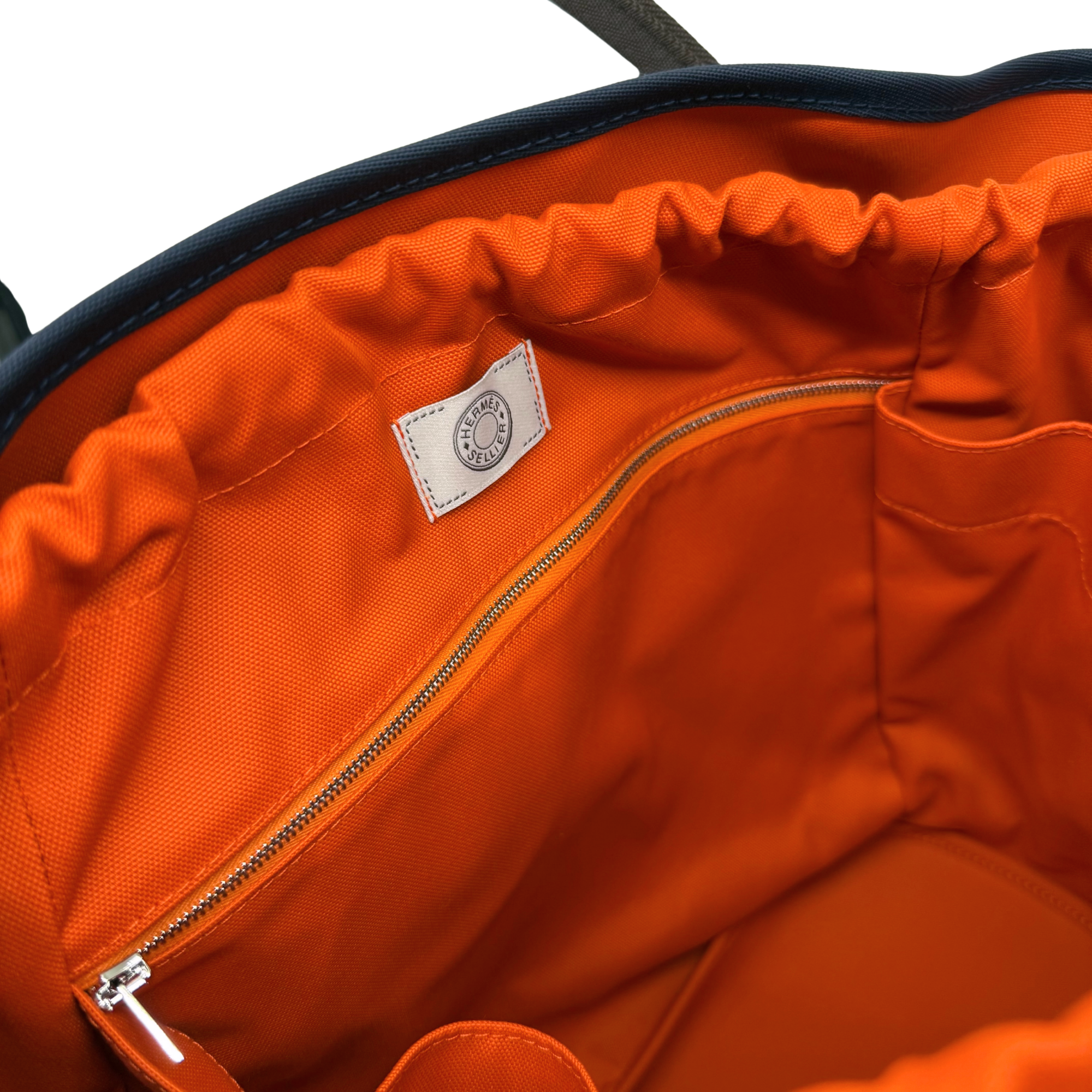 Hermes blue brown bag