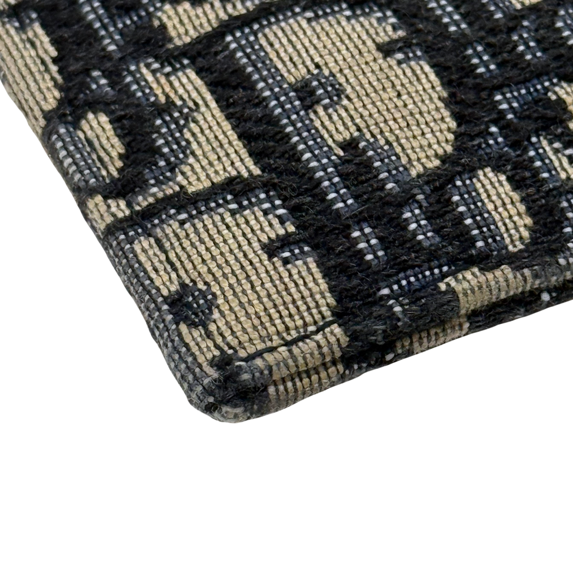 Dior pre-owned patterned canvas pouch bottom edge with frayed stitching