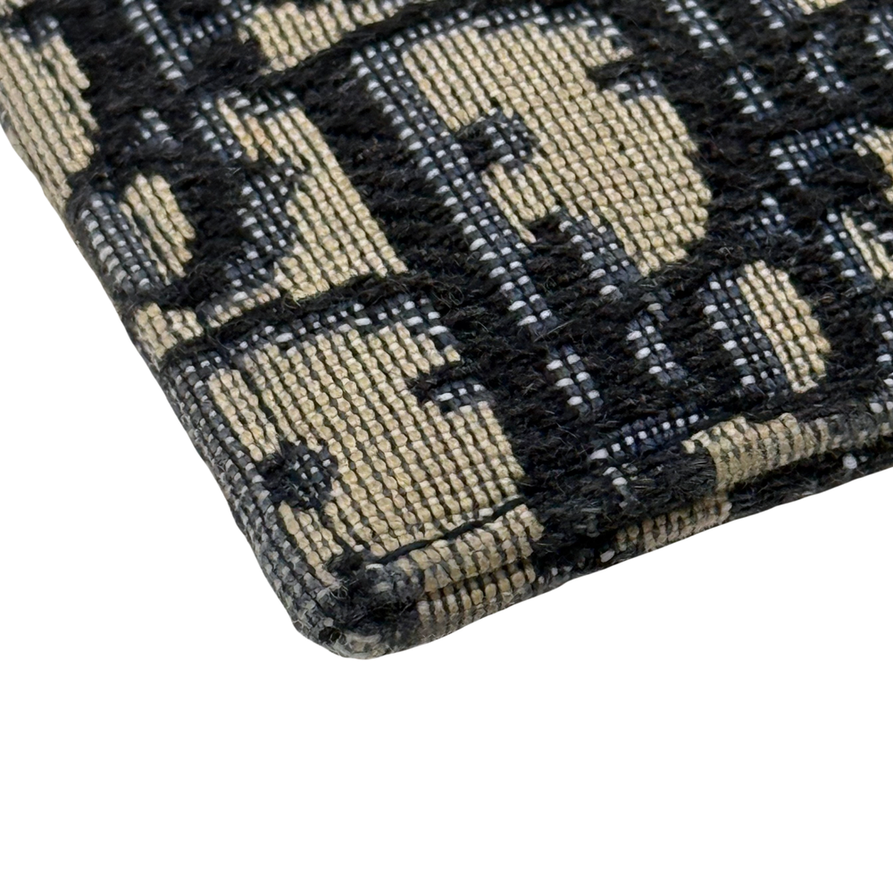 Dior pre-owned patterned canvas pouch bottom edge with frayed stitching