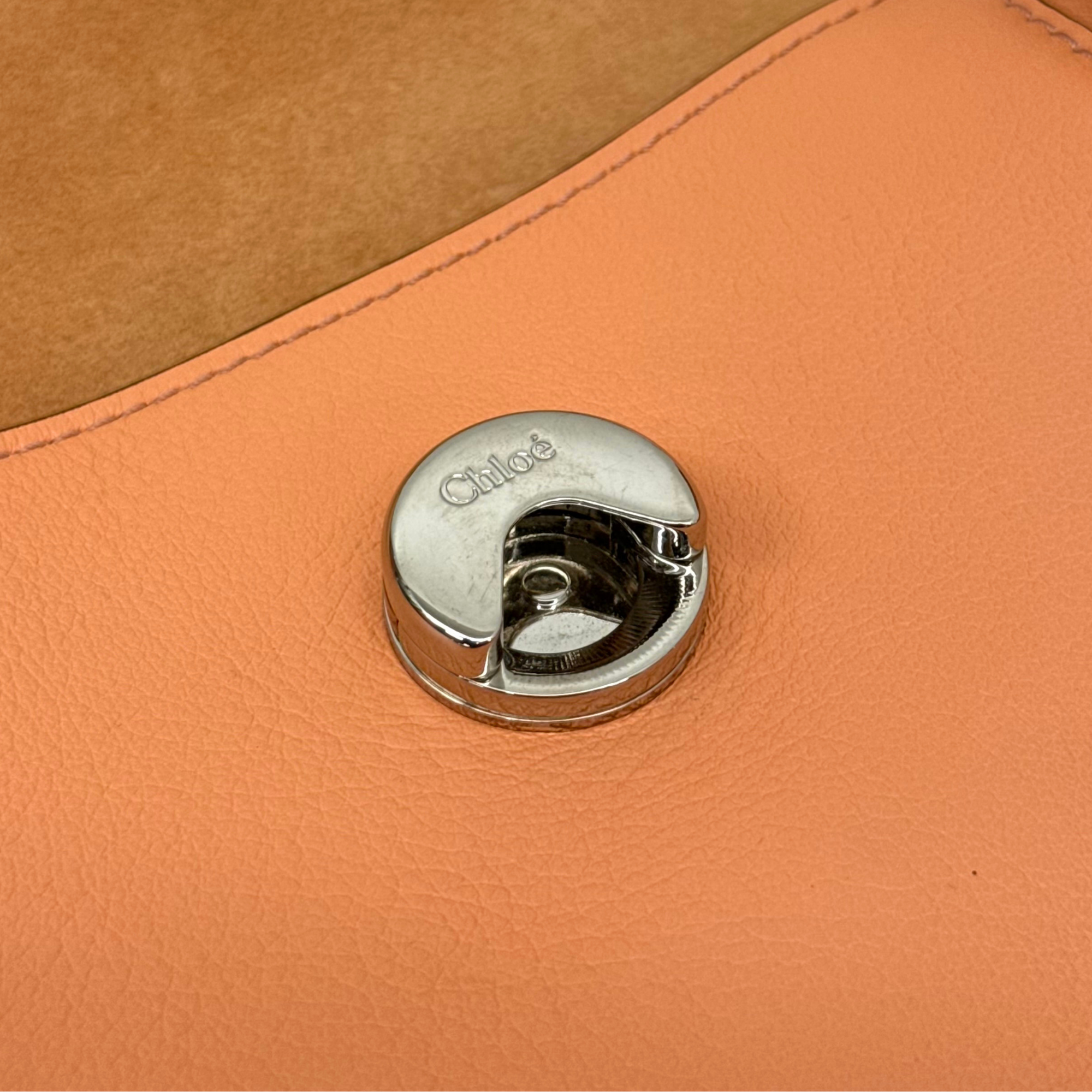 Celine Small Leather Faye Day satchel Bag Orange (pre-owned)
