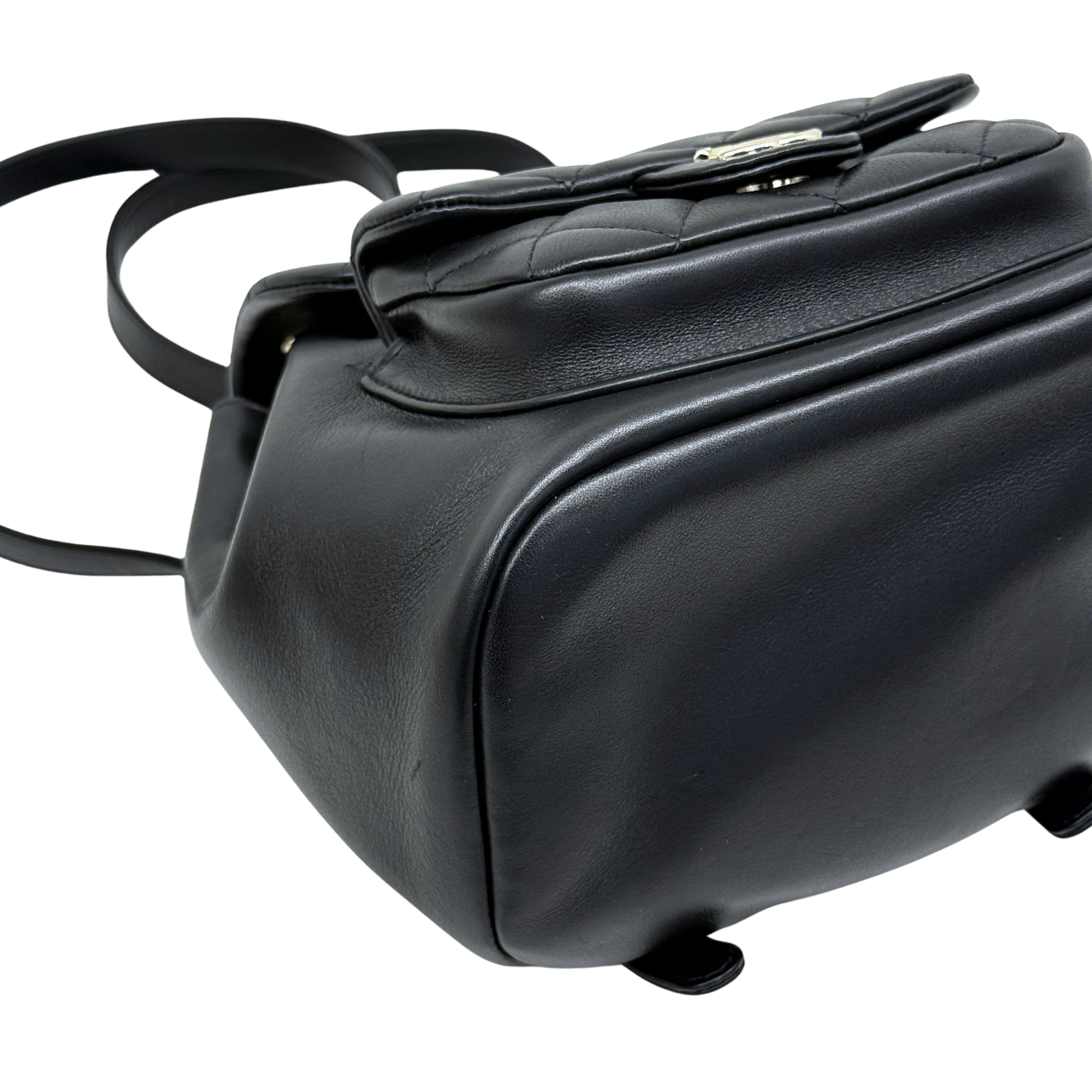 Chanel black backpack bag