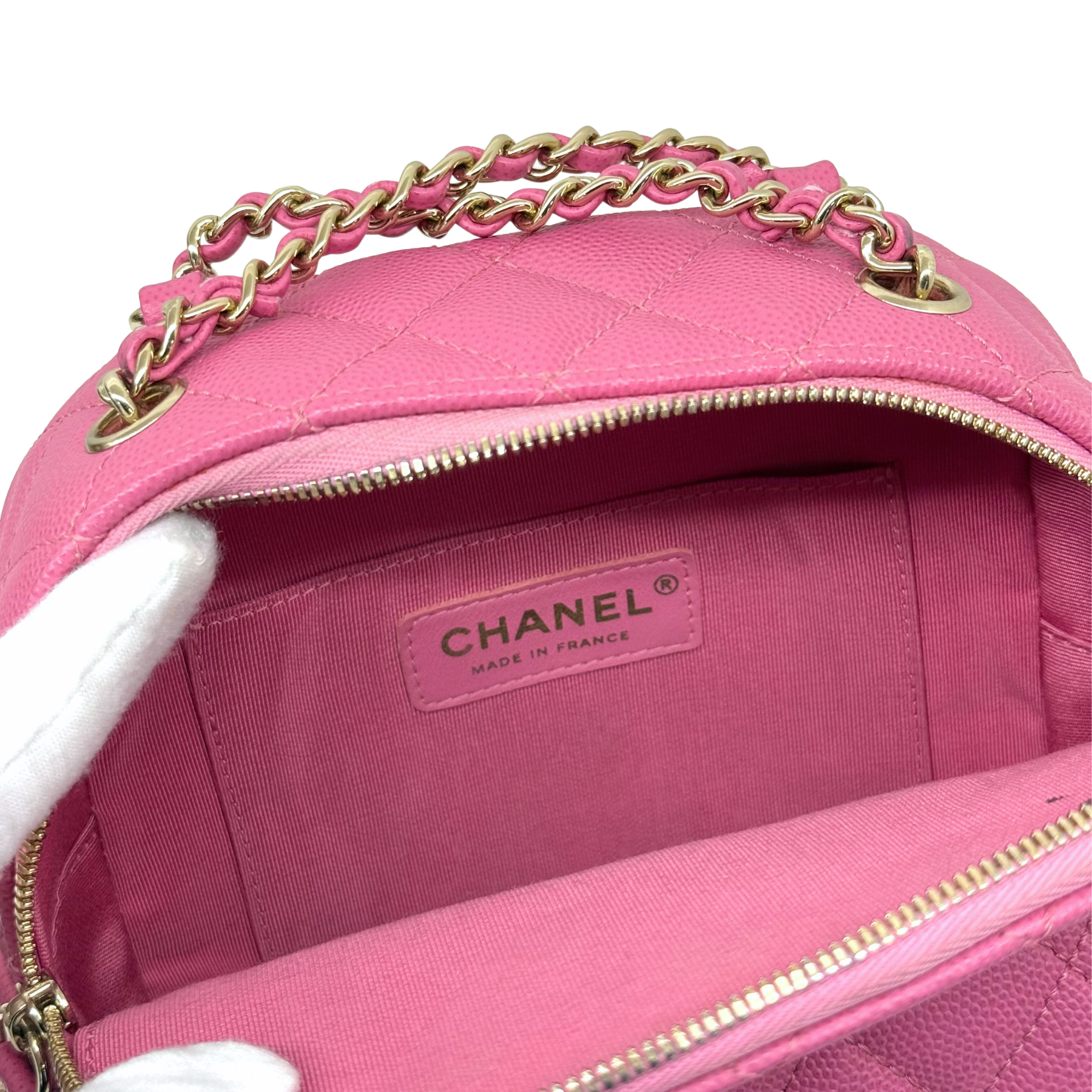 Chanel pink backpack bag