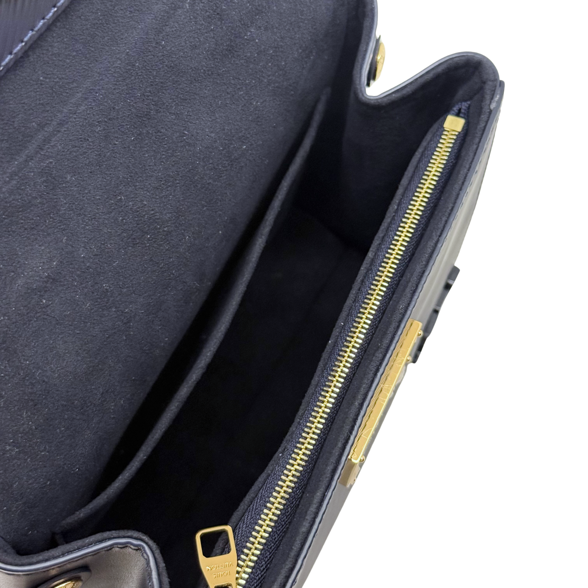 Louis Vuitton Cluny Top Handle Bag Epi Leather Mini Navy Blue (pre-owned)