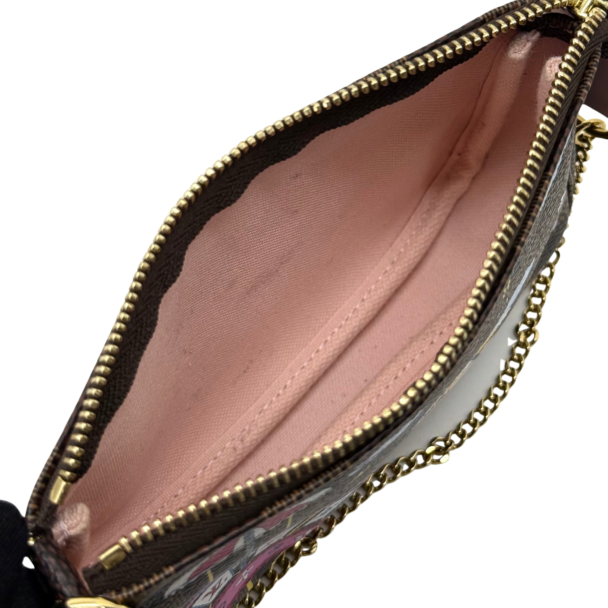 Louis Vuitton Pochette Accessoires Limited Edition Vivienne Xmas Damier Mini clutch bag (pre-owned)