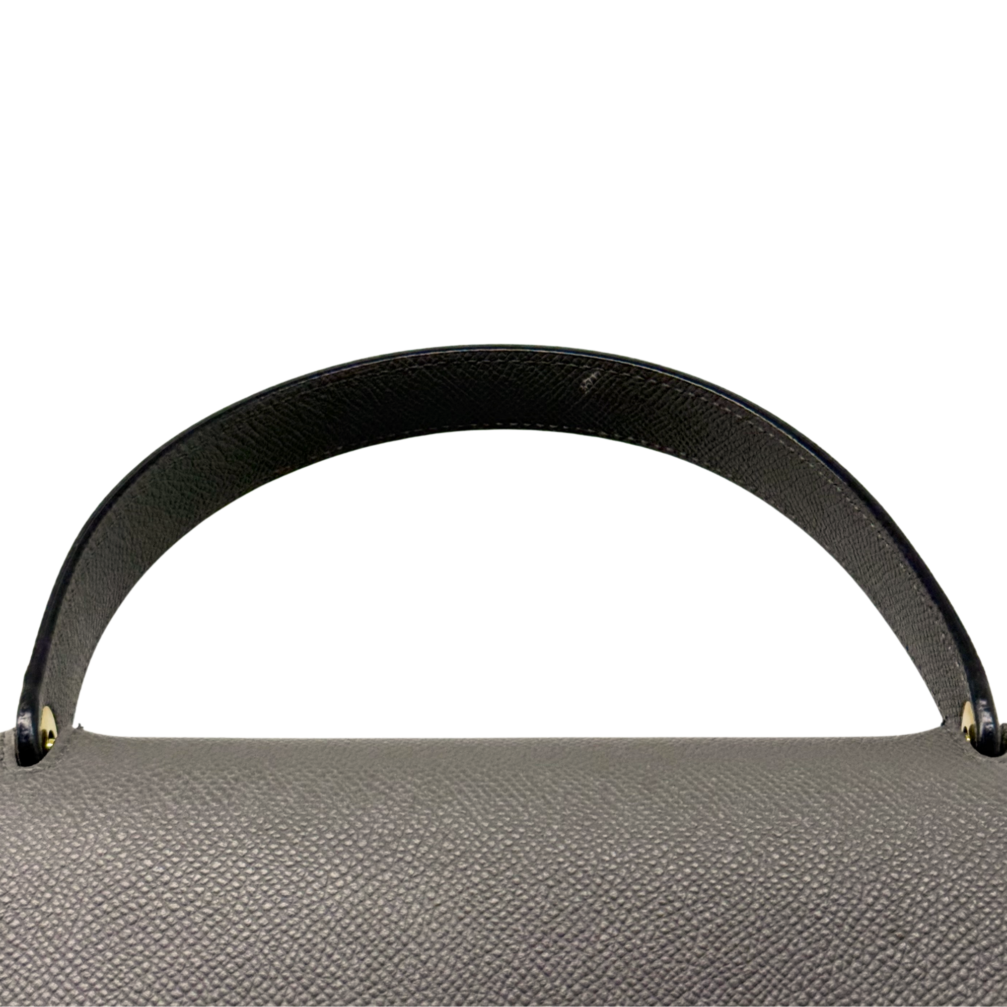 Celine Grey Leather Mini Belt Top Handle Bag (pre-owned)