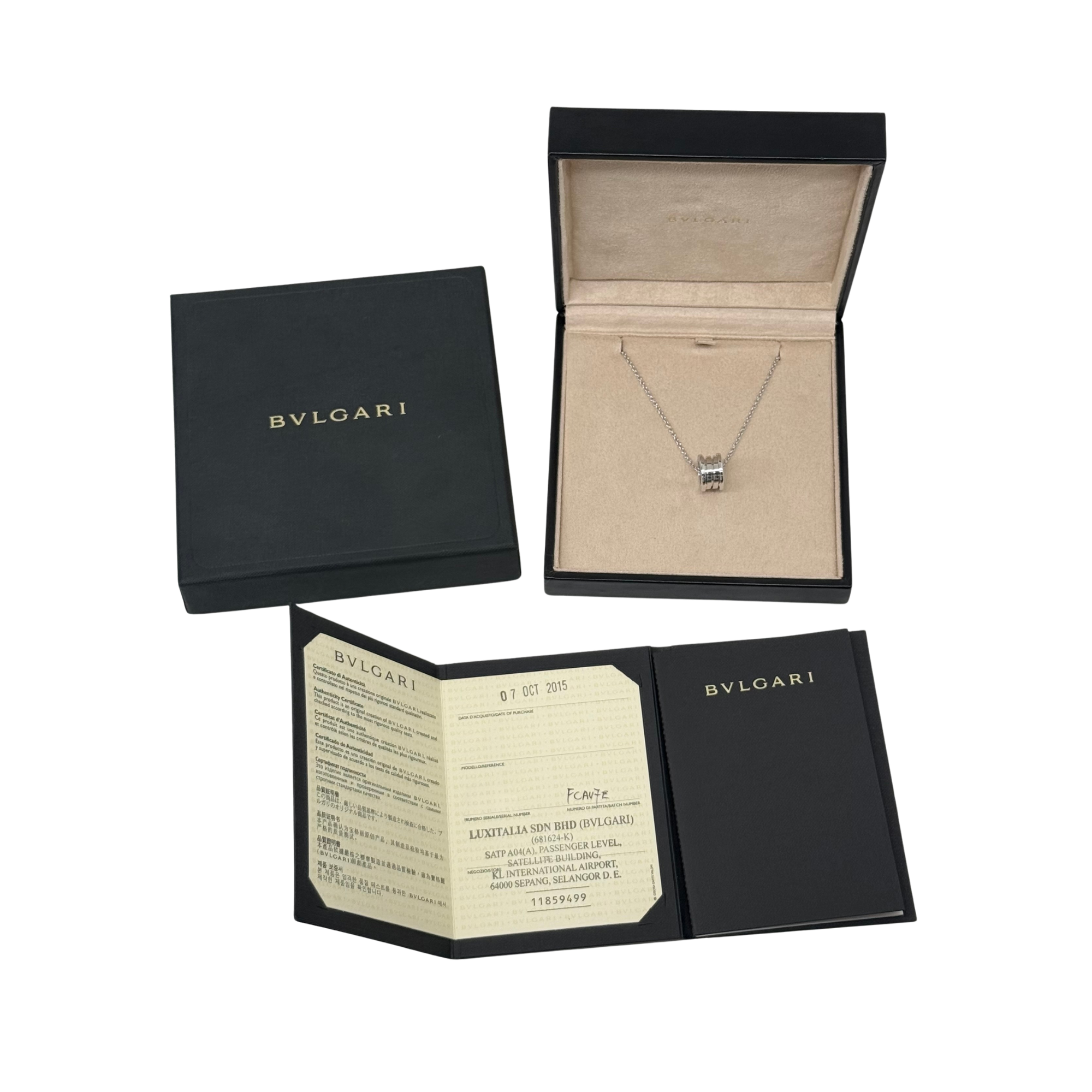 Bvlgari B.zero1 Pendant Necklace in 18kt White Gold (pre-owned)