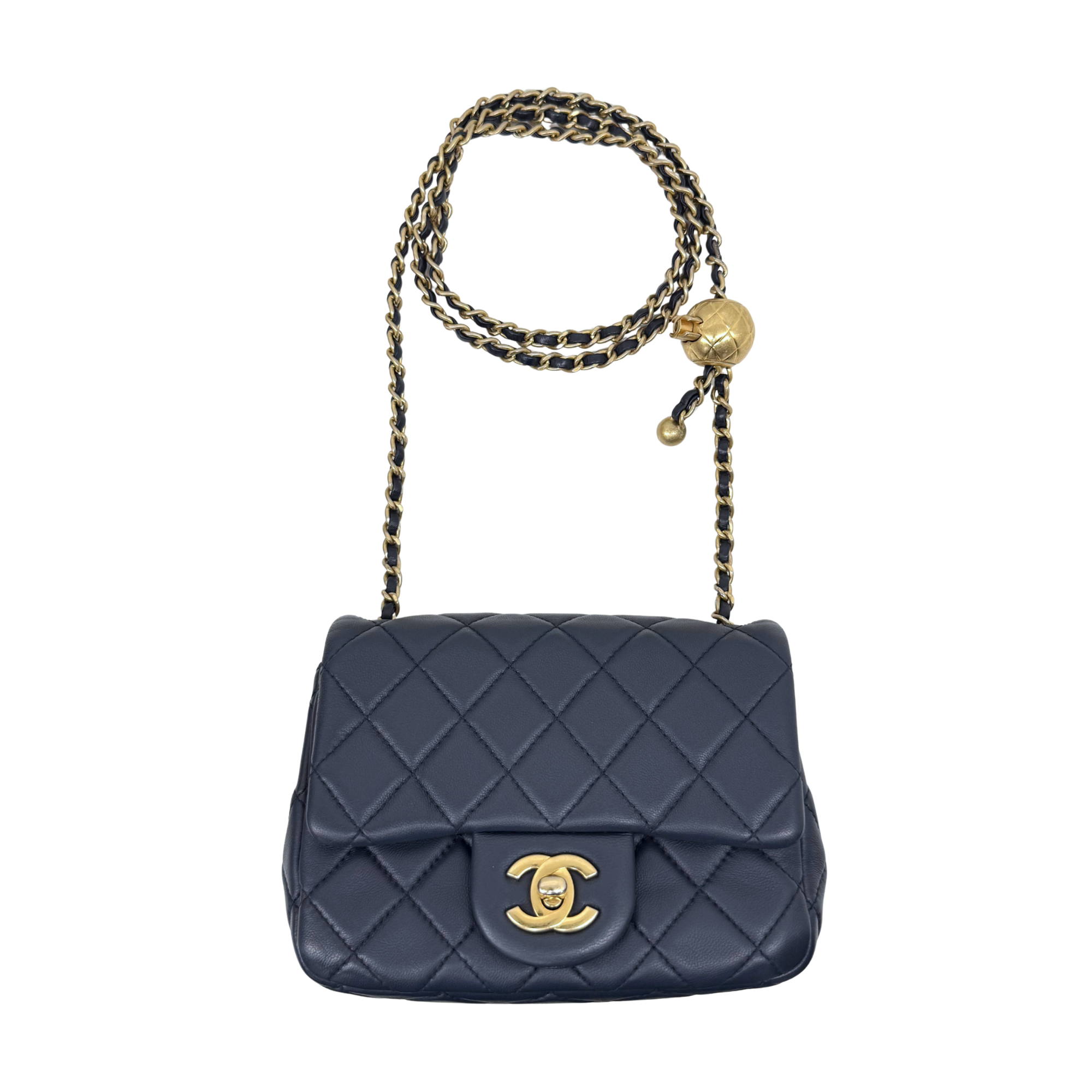 Chanel dark blue flap bag
