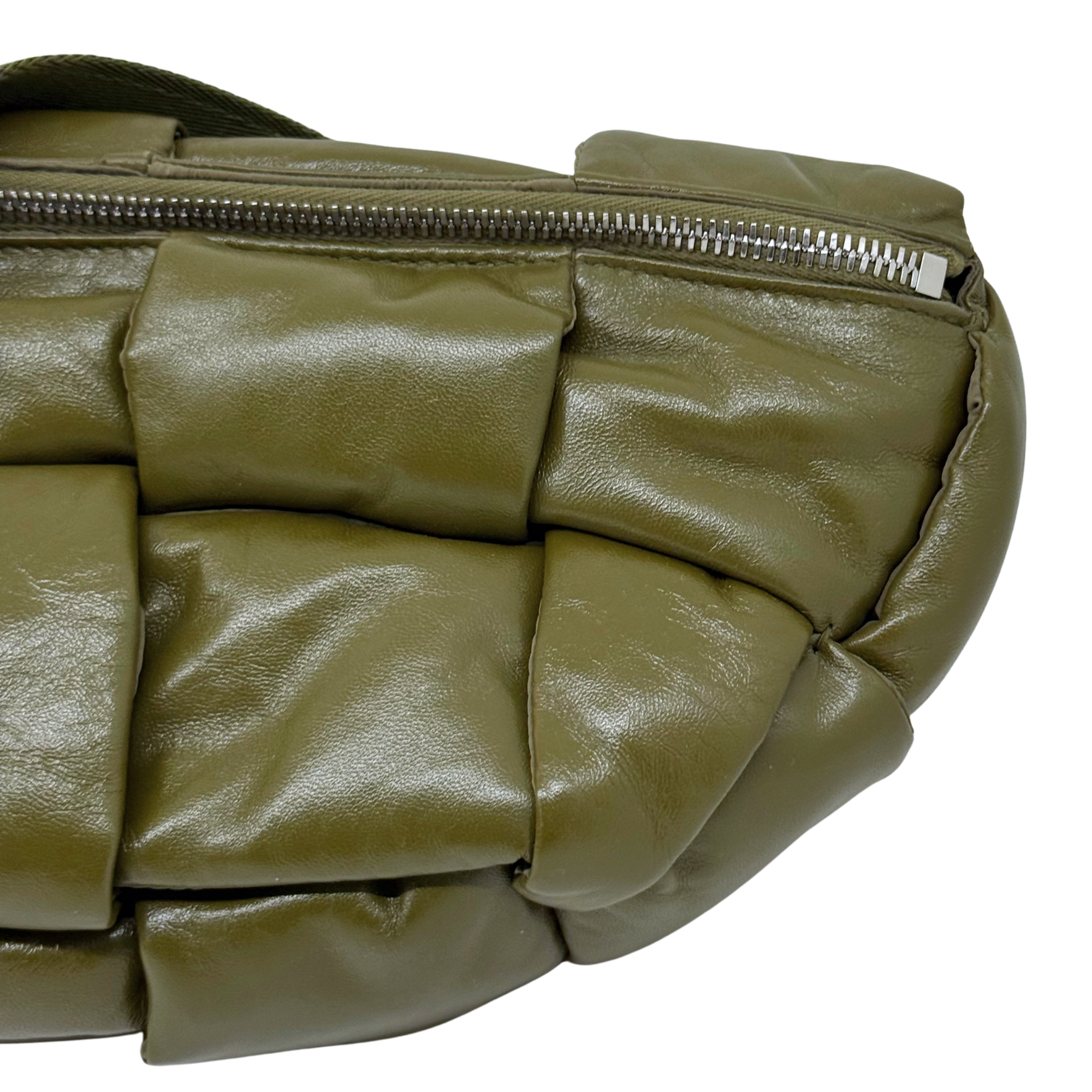 Bottega Veneta CASSETTE Lambskin Fanny Pack Moss Green (brand new)
