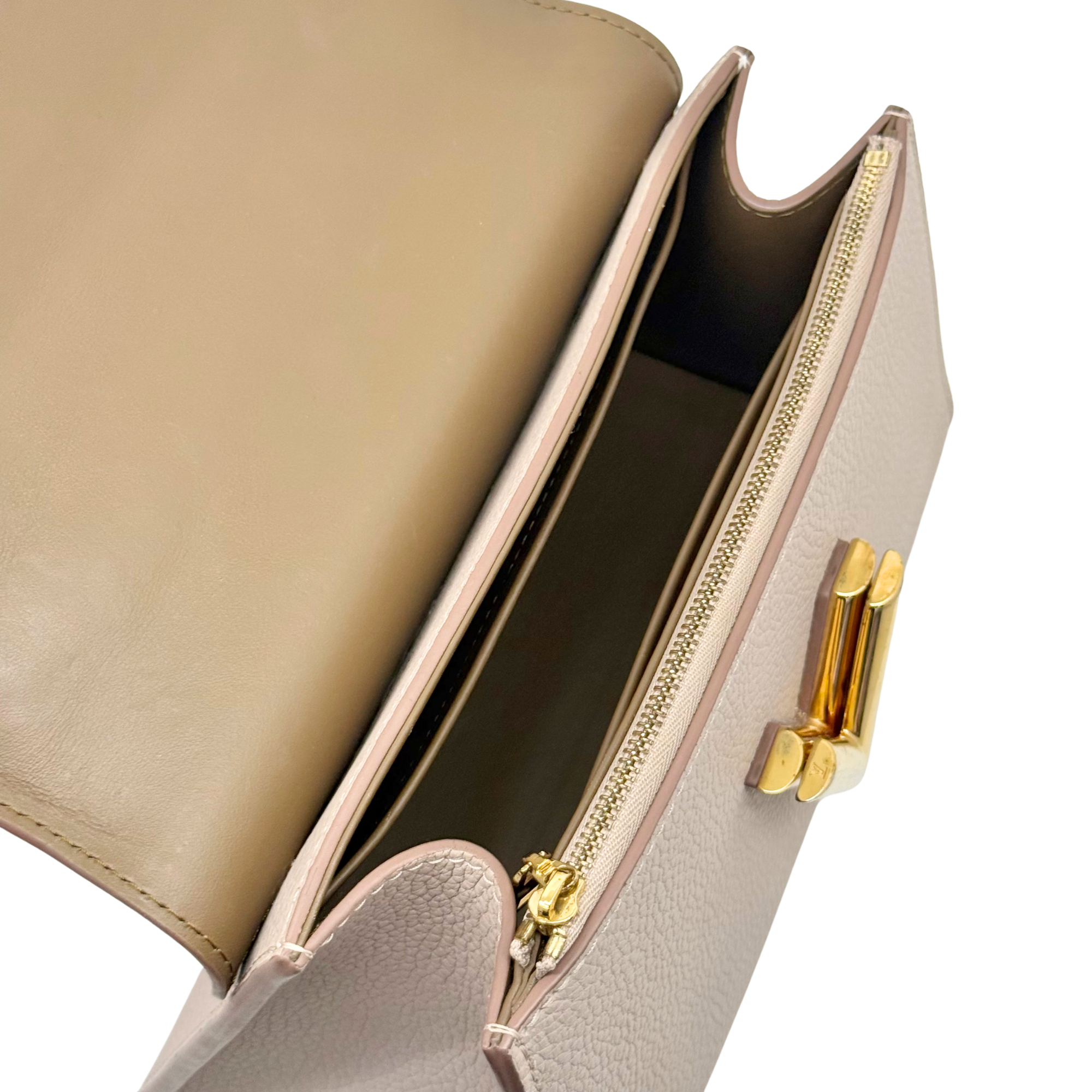 Louis Vuitton Twist BB Beige Grained Epi Leather Top Handle Bag
 (pre-owned)