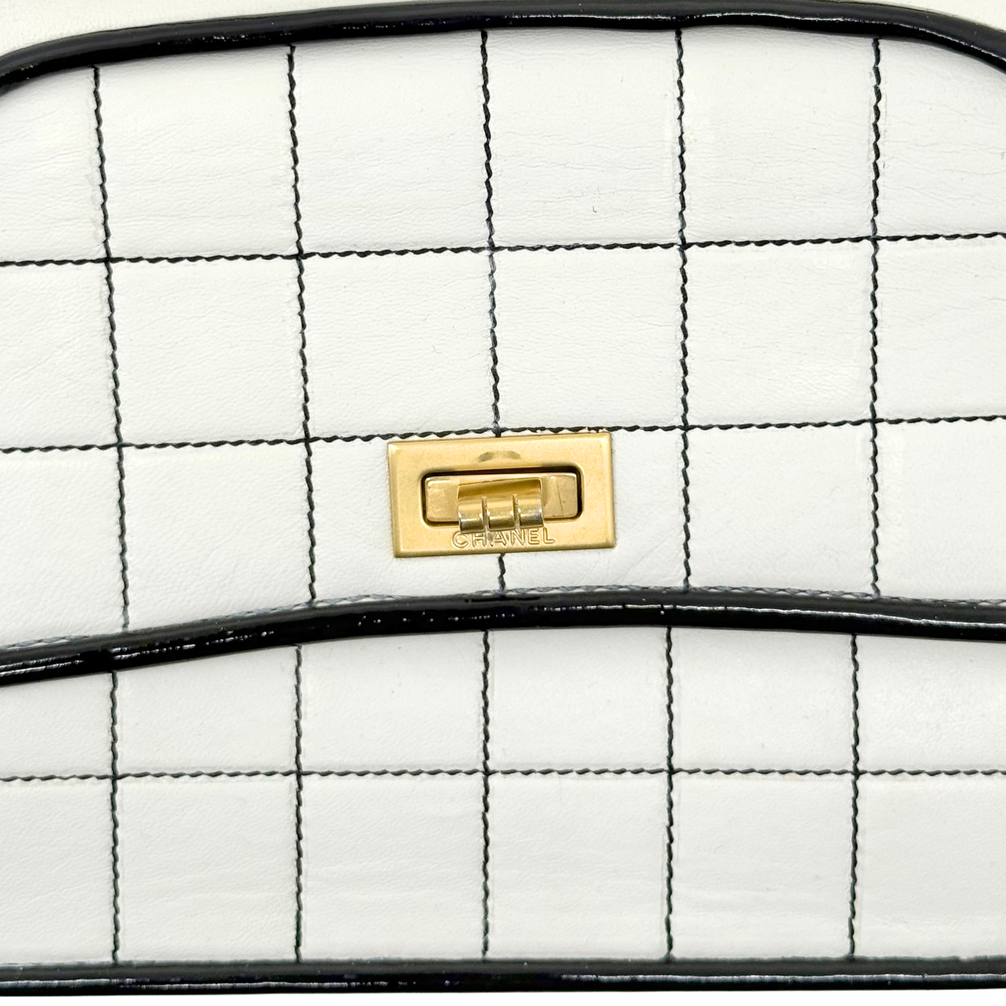Chanel White Black Bag