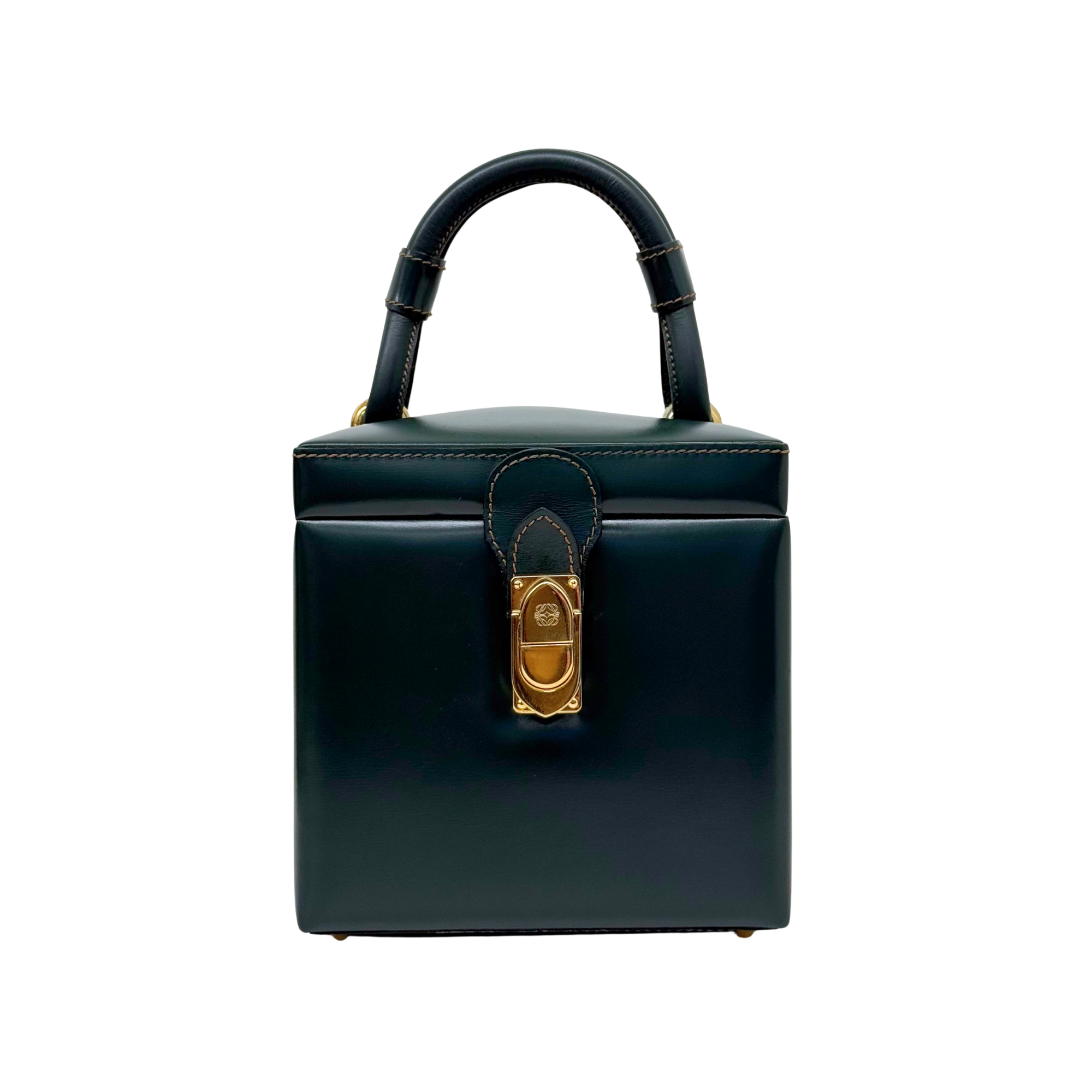 Loewe Anagram Vintage Dark Green vanity handbag (pre-owned)