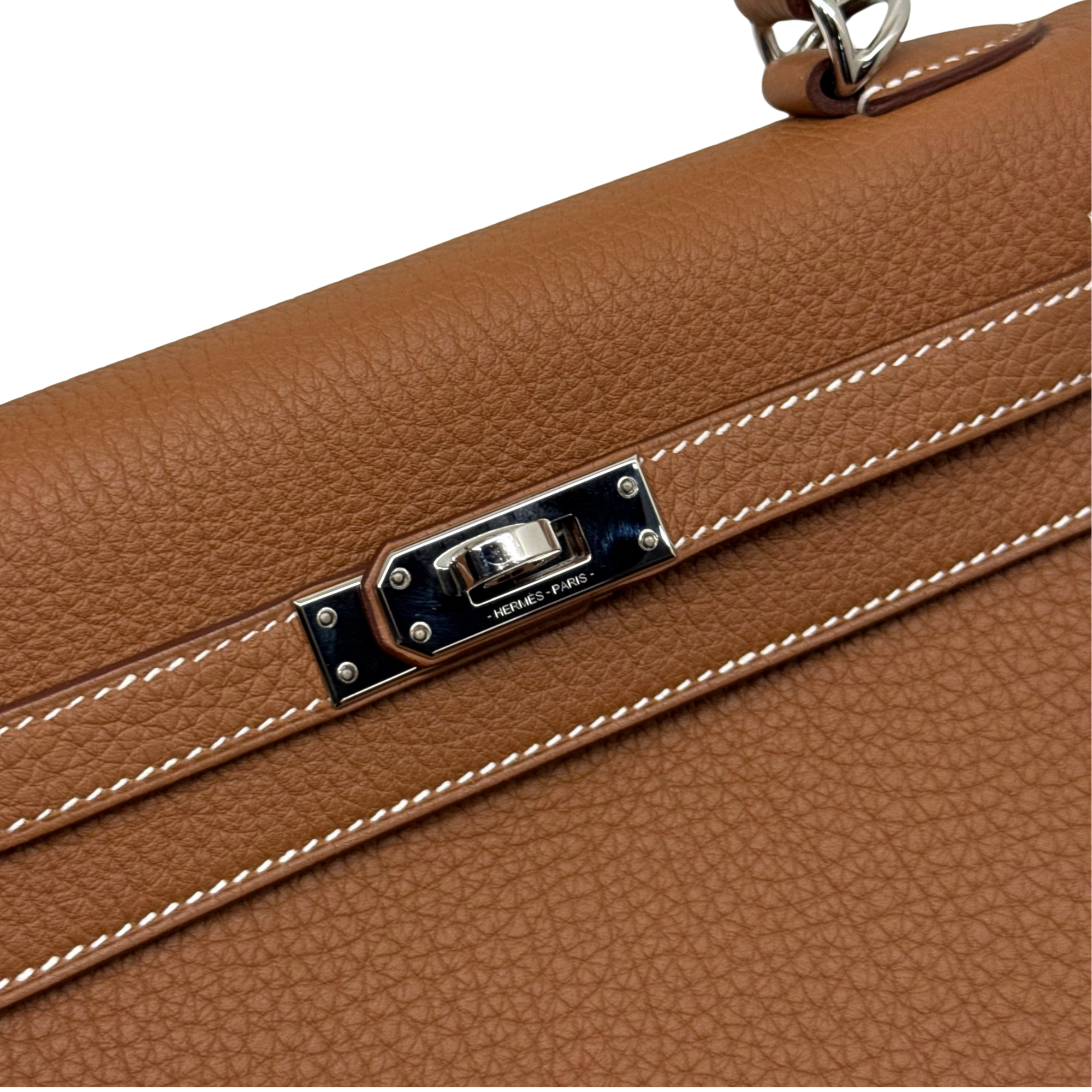 Hermès 2025 Kelly 25 Retourne Togo Gold PHW (pre-owned)