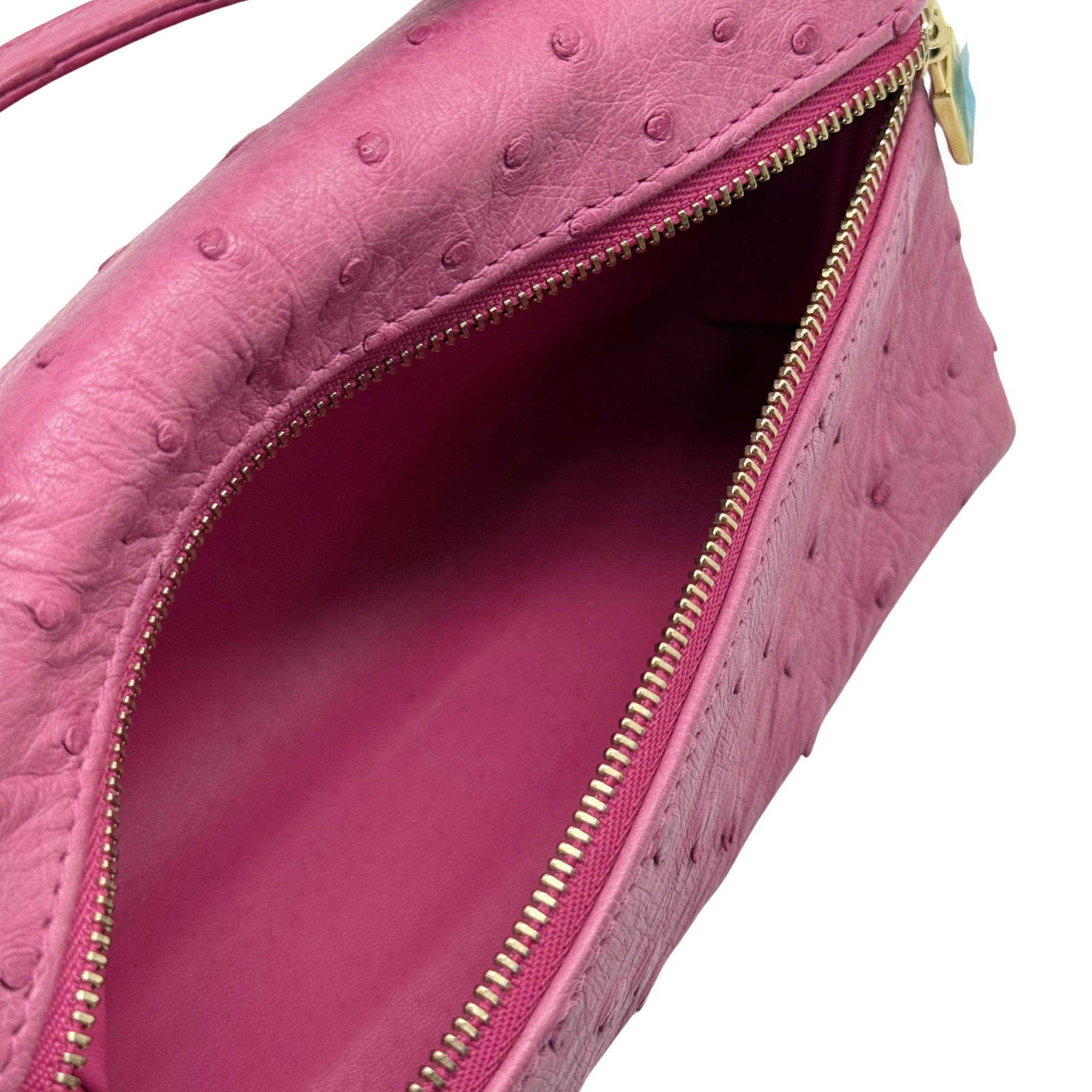 Loro Piana Pink Ostrich L19 Pouch (pre-owned)