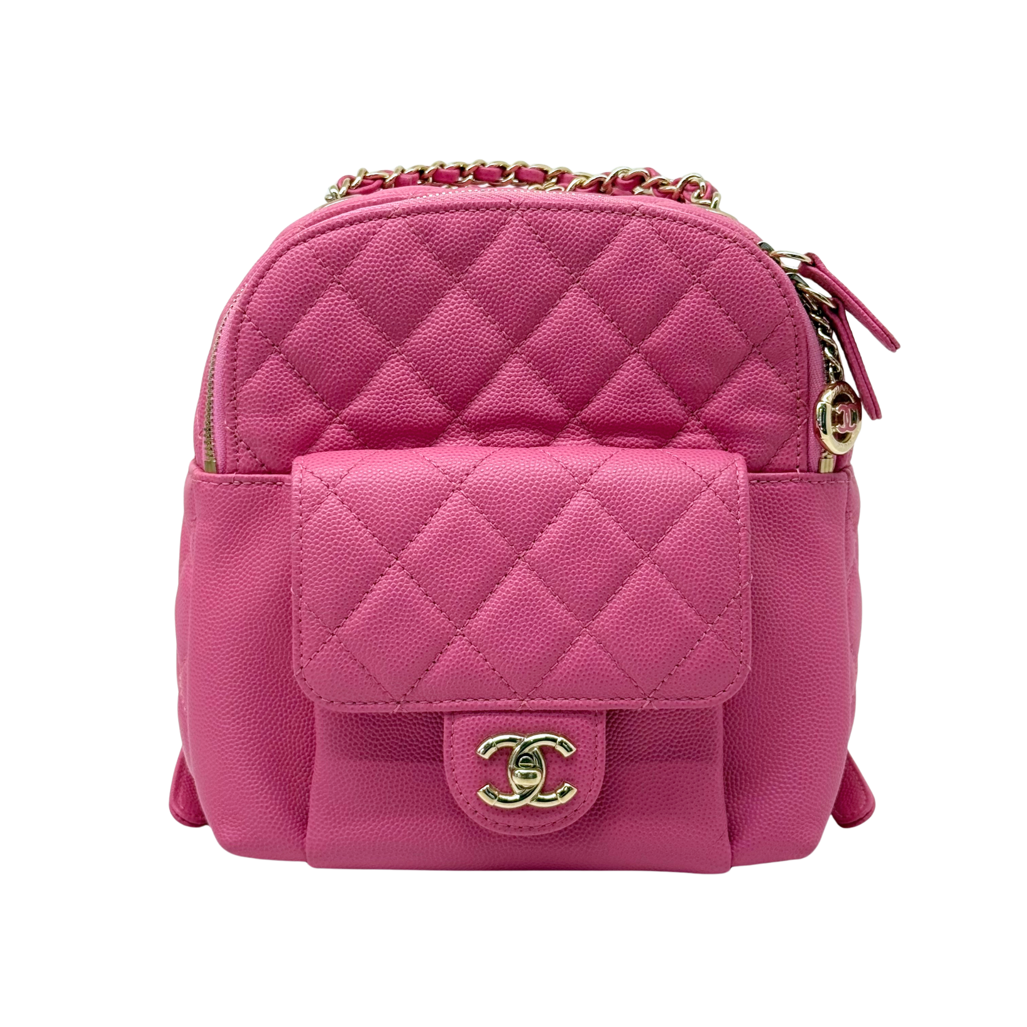 Chanel pink backpack bag