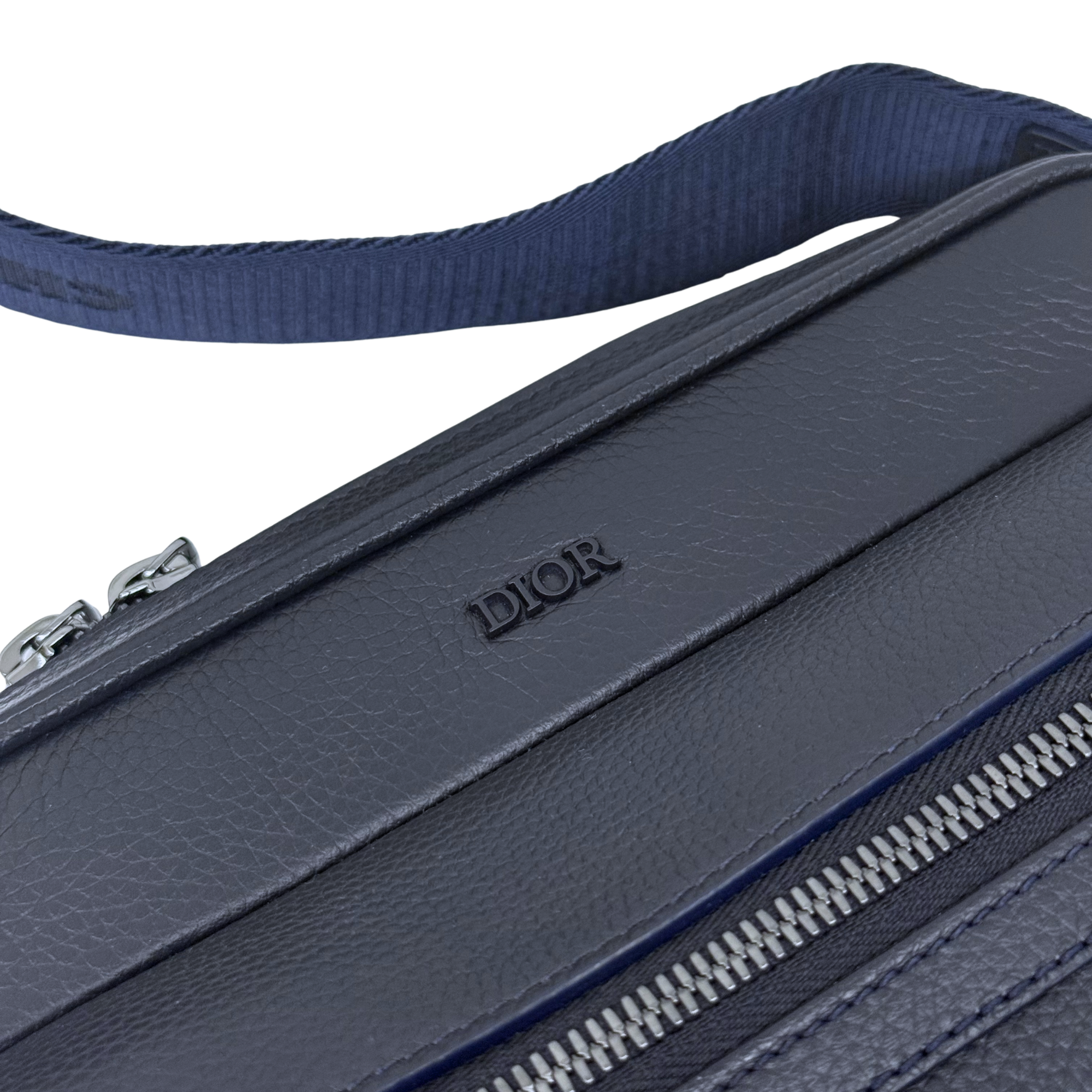 Dior x Hylton Nel Rider Navy Blue Leather Messenger Bag (brand new)