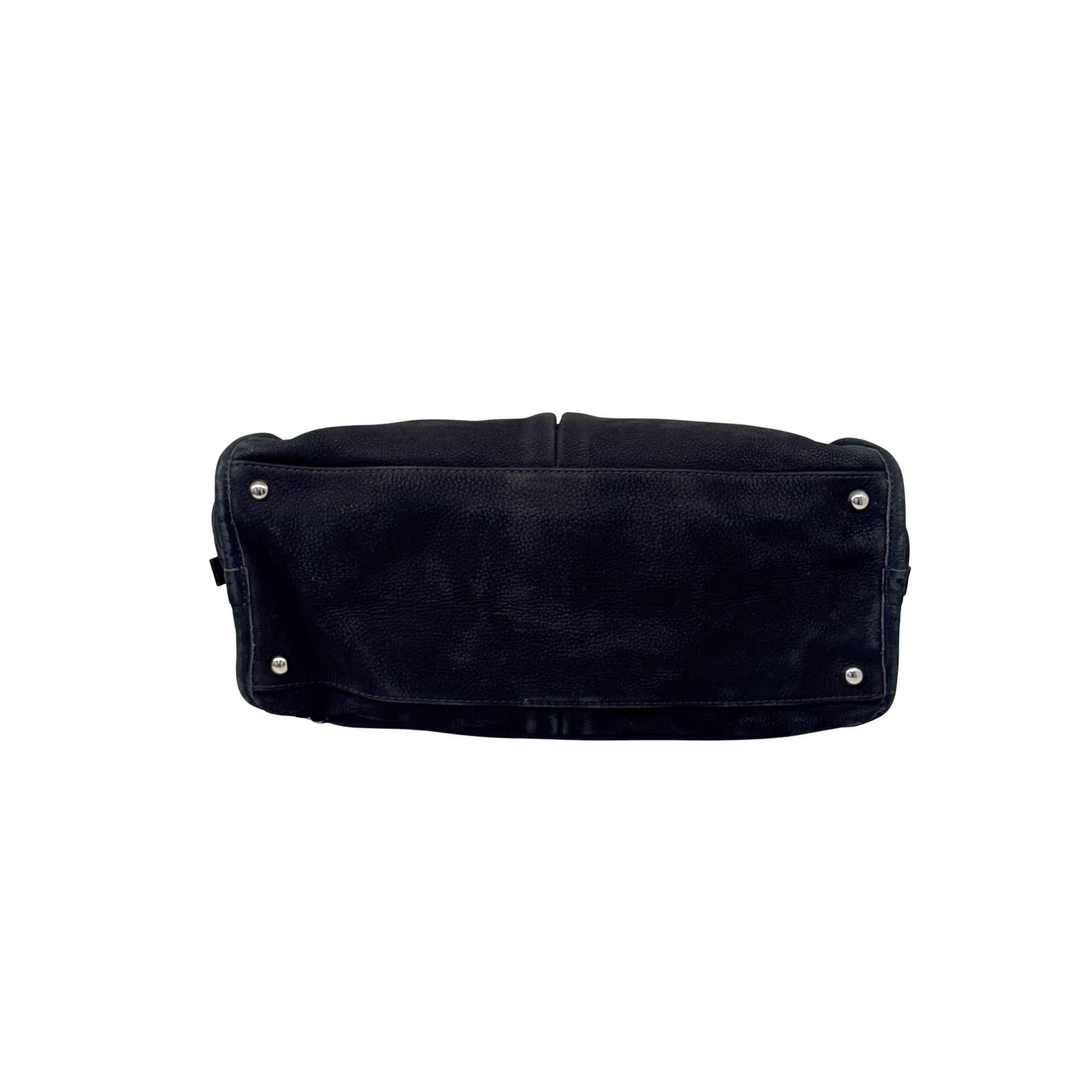 Chanel 2011 Black Nubuck Leather Large CC Shoulder Bag (pre-owned)