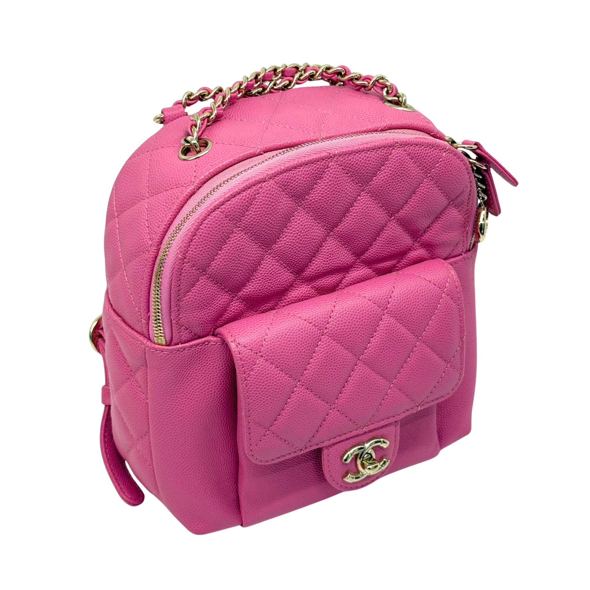 Chanel pink backpack bag