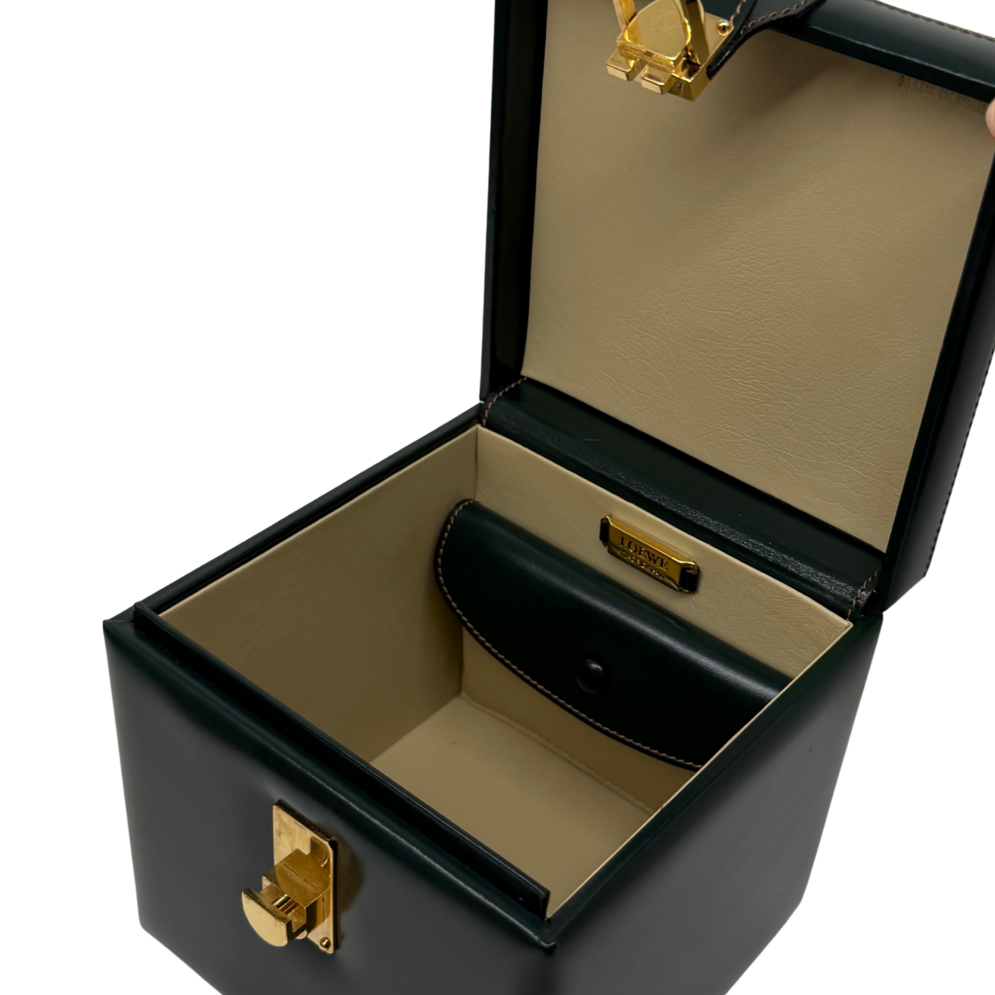 Loewe Anagram Vintage Dark Green vanity handbag (pre-owned)