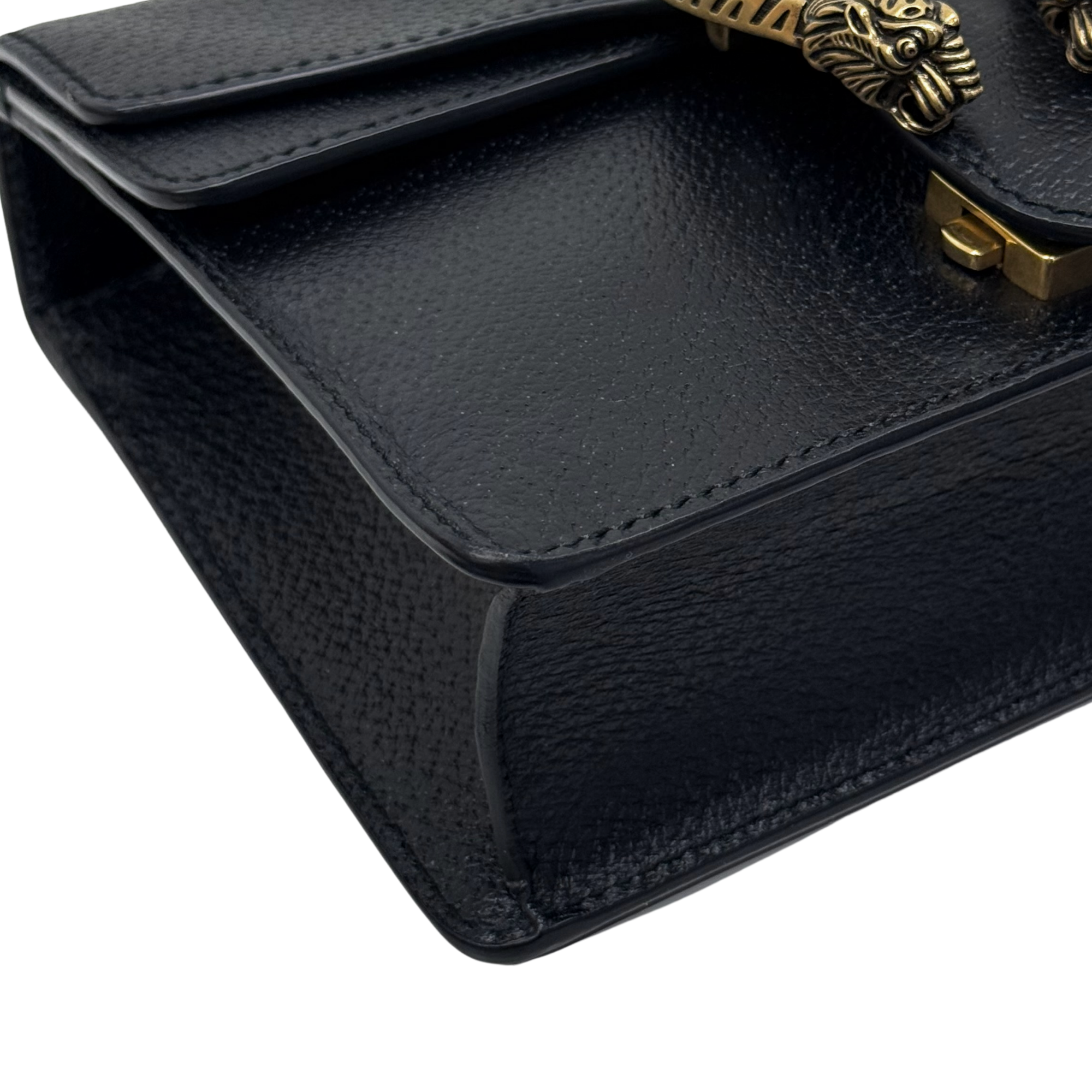 Gucci Black Mini Leather Dionysus Shoulder Bag (pre-owned)