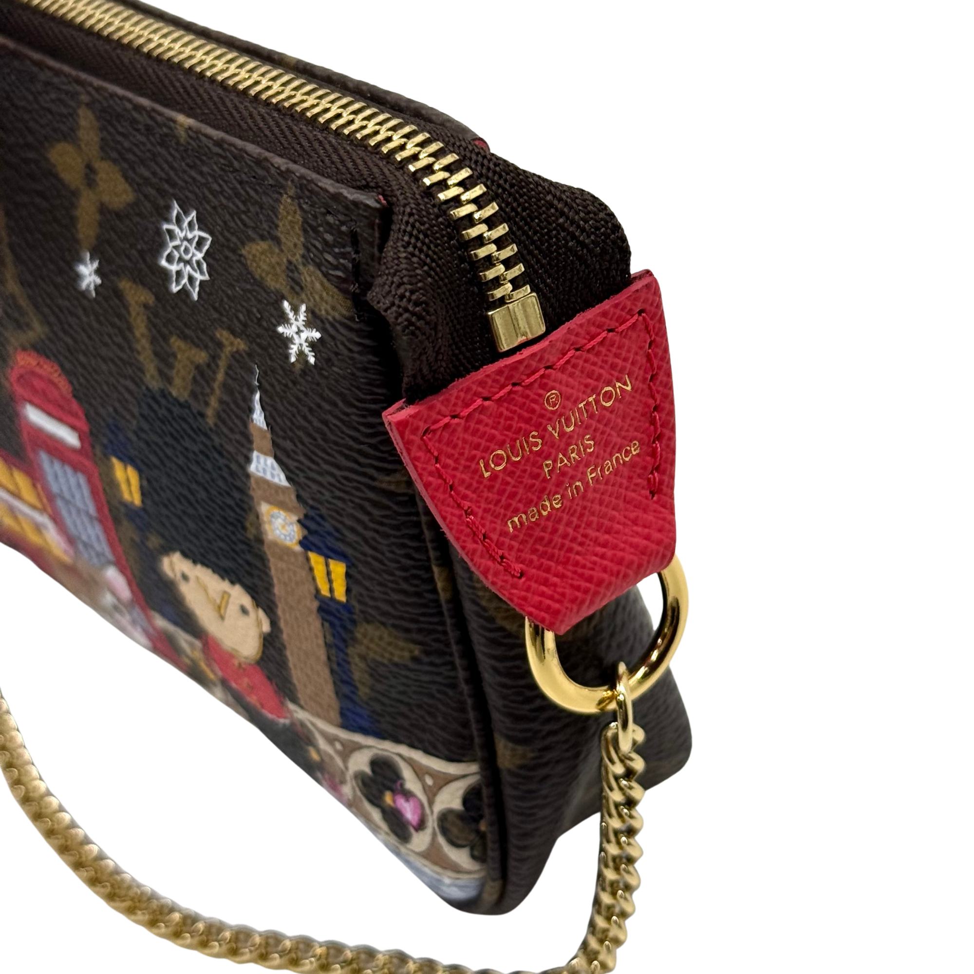 Louis Vuitton Monogram Christmas Animation London Pochette Accessories Mini clutch bag (pre-owned)