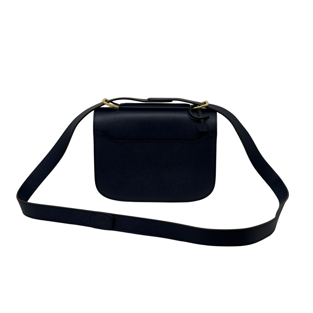 Pre-owned Delvaux compact shoulder bag in dark navy with crossbody strap