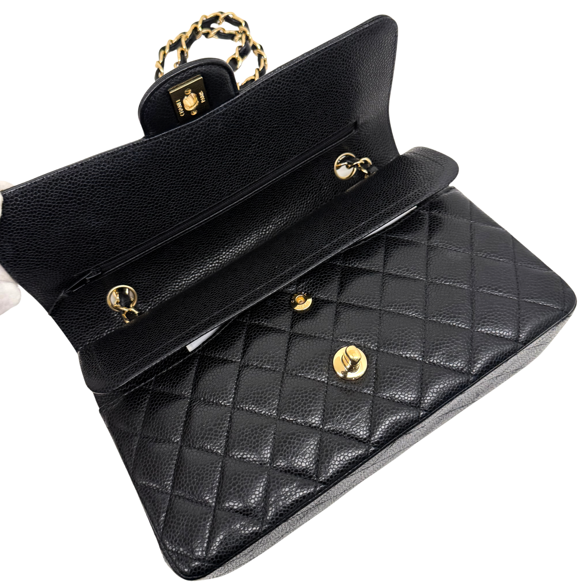 Chanel black sling bag medium
