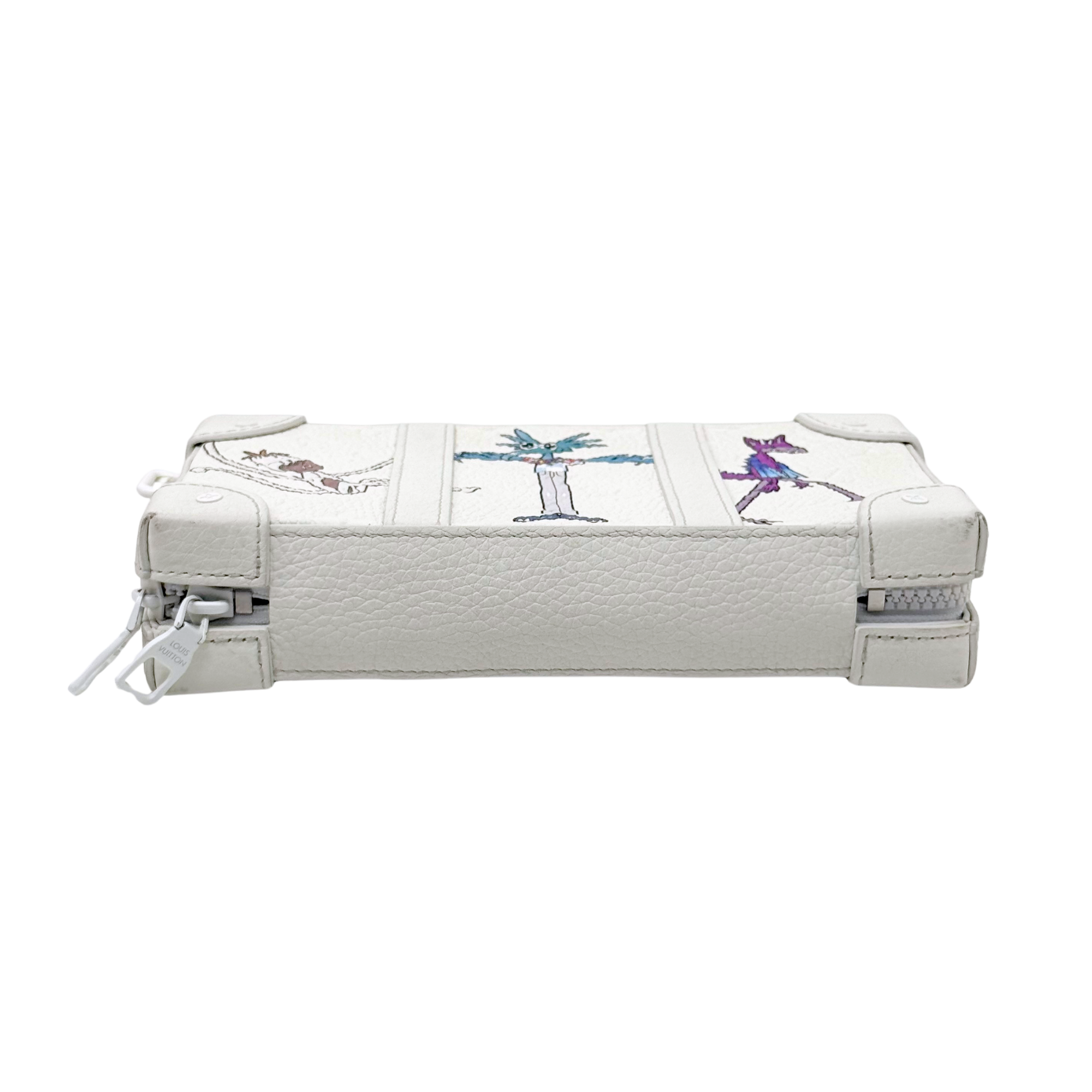 Louis Vuitton Soft Trunk LV Friends White Monogram Taurillon Leather Wallet (pre-owned)