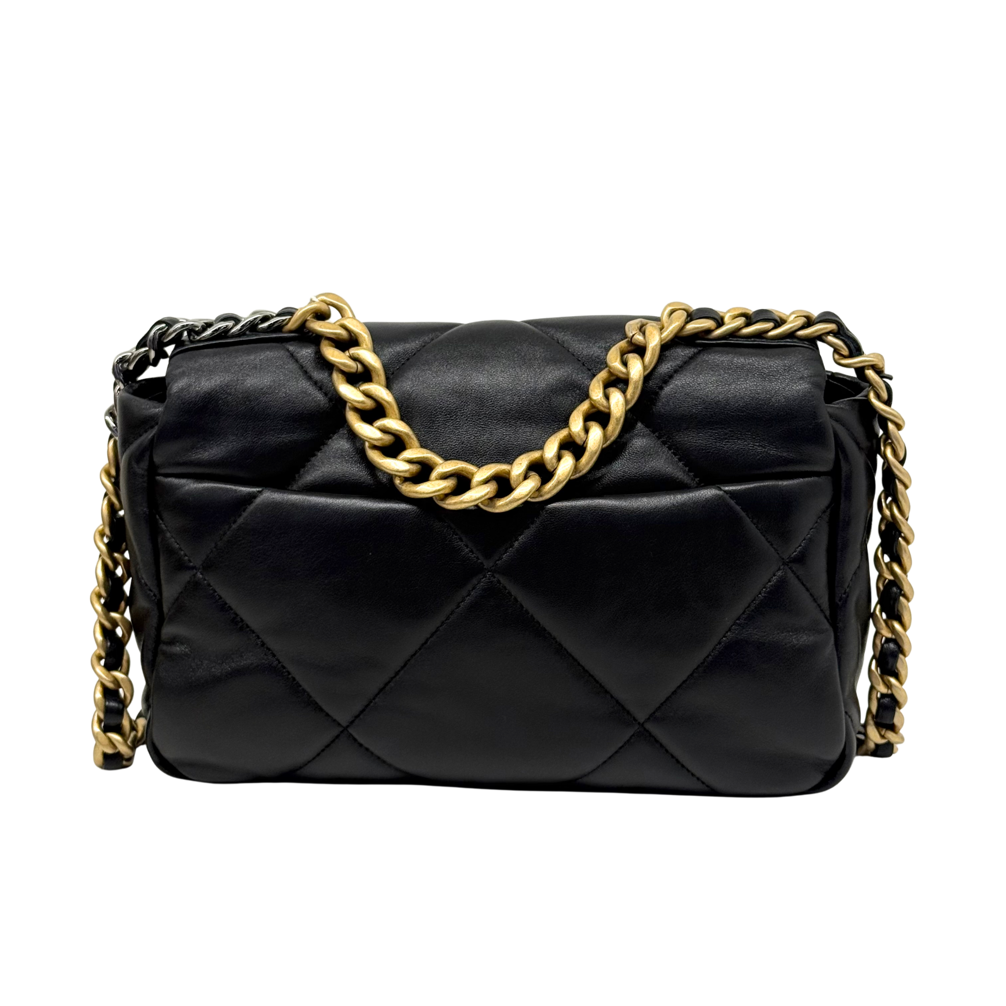 Chanel 19 Medium Black Lambskin Leather Flap (pre-owned)