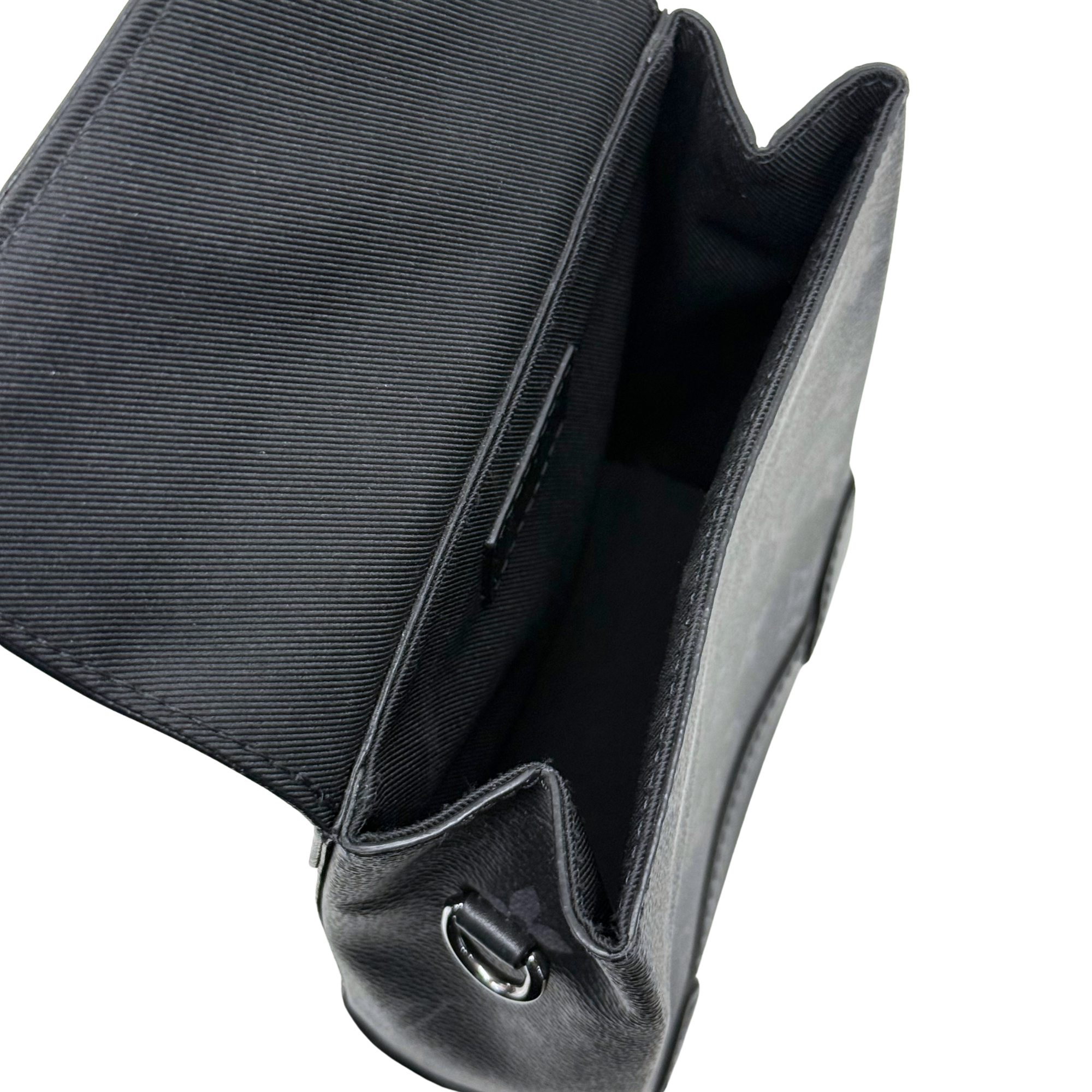 Louis Vuitton Nano Steamer Black Monogram Canvas Top Handle Bag (pre-owned)