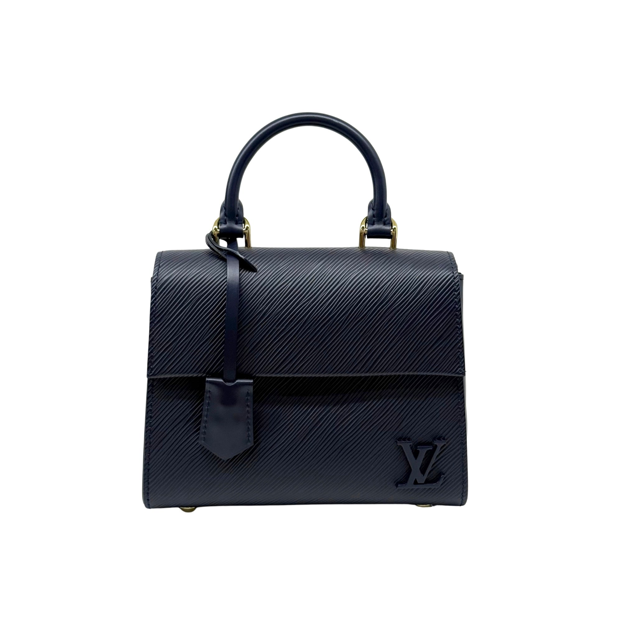 Louis Vuitton Cluny Top Handle Bag Epi Leather Mini Navy Blue (pre-owned)