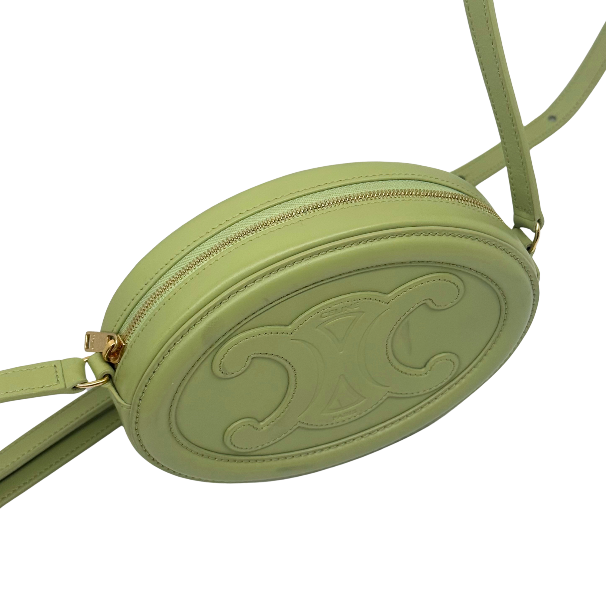 Celine Crossbody Oval Purse Cuir Triomphe in Smooth Calfskin (pre-owned)