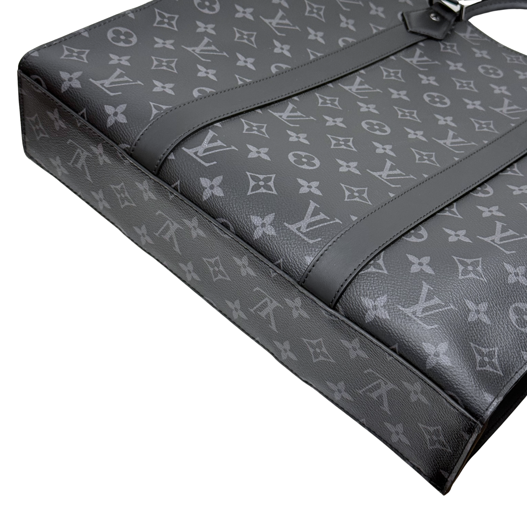Louis Vuitton Bicolor Monogram Eclipse Sac Plat Black and Grey (pre-owned)
