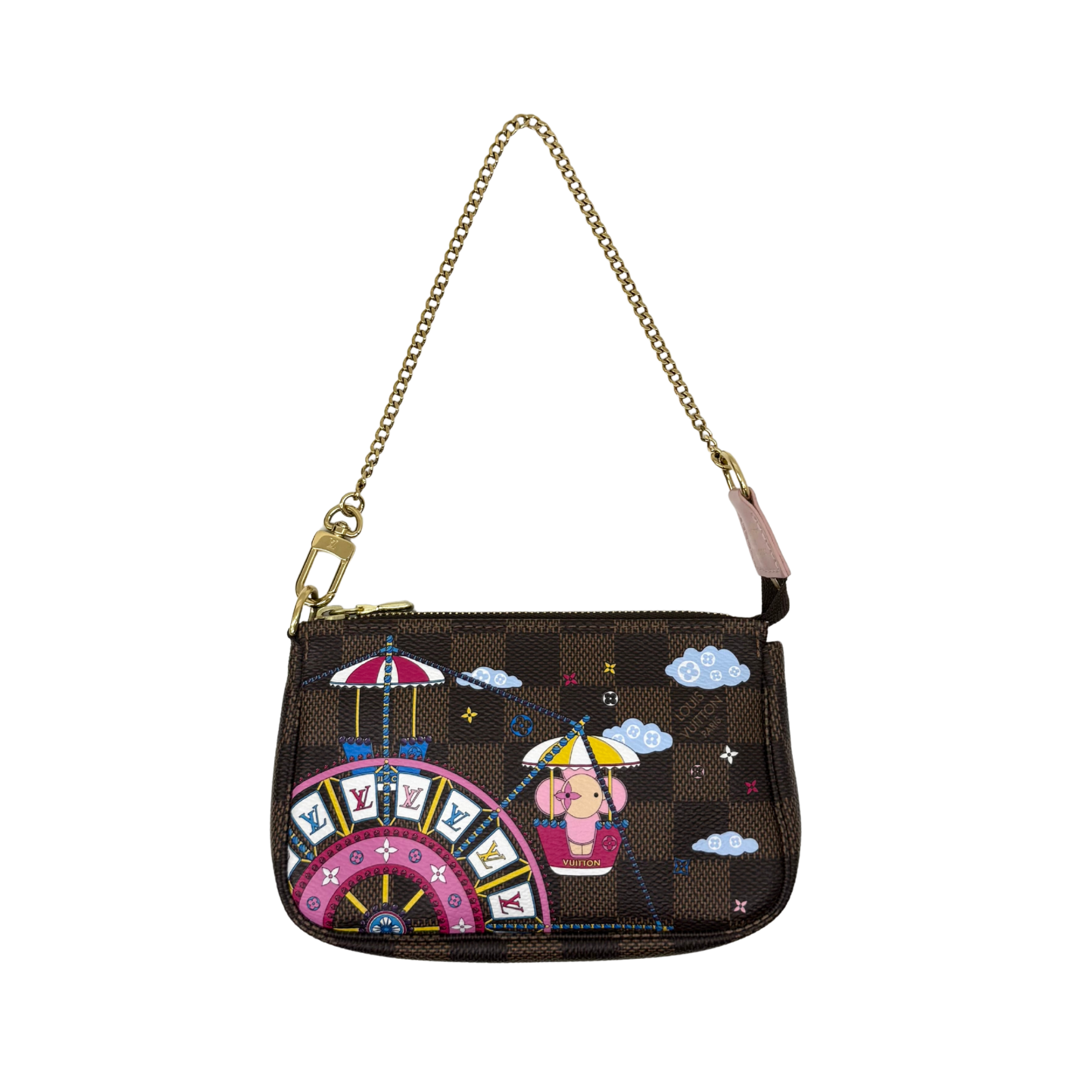 Louis Vuitton Pochette Accessoires Limited Edition Vivienne Xmas Damier Mini clutch bag (pre-owned)