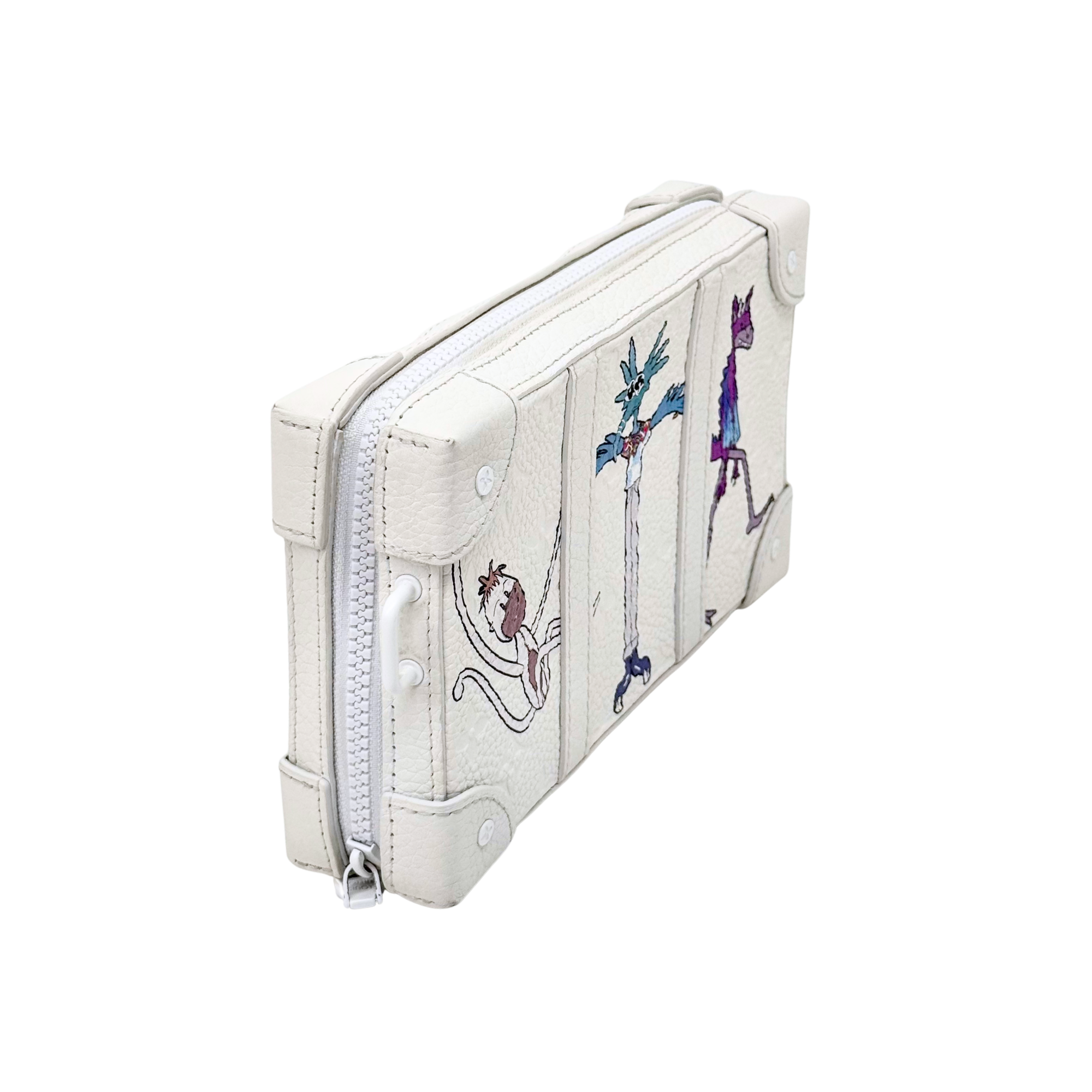 Louis Vuitton Soft Trunk LV Friends White Monogram Taurillon Leather Wallet (pre-owned)