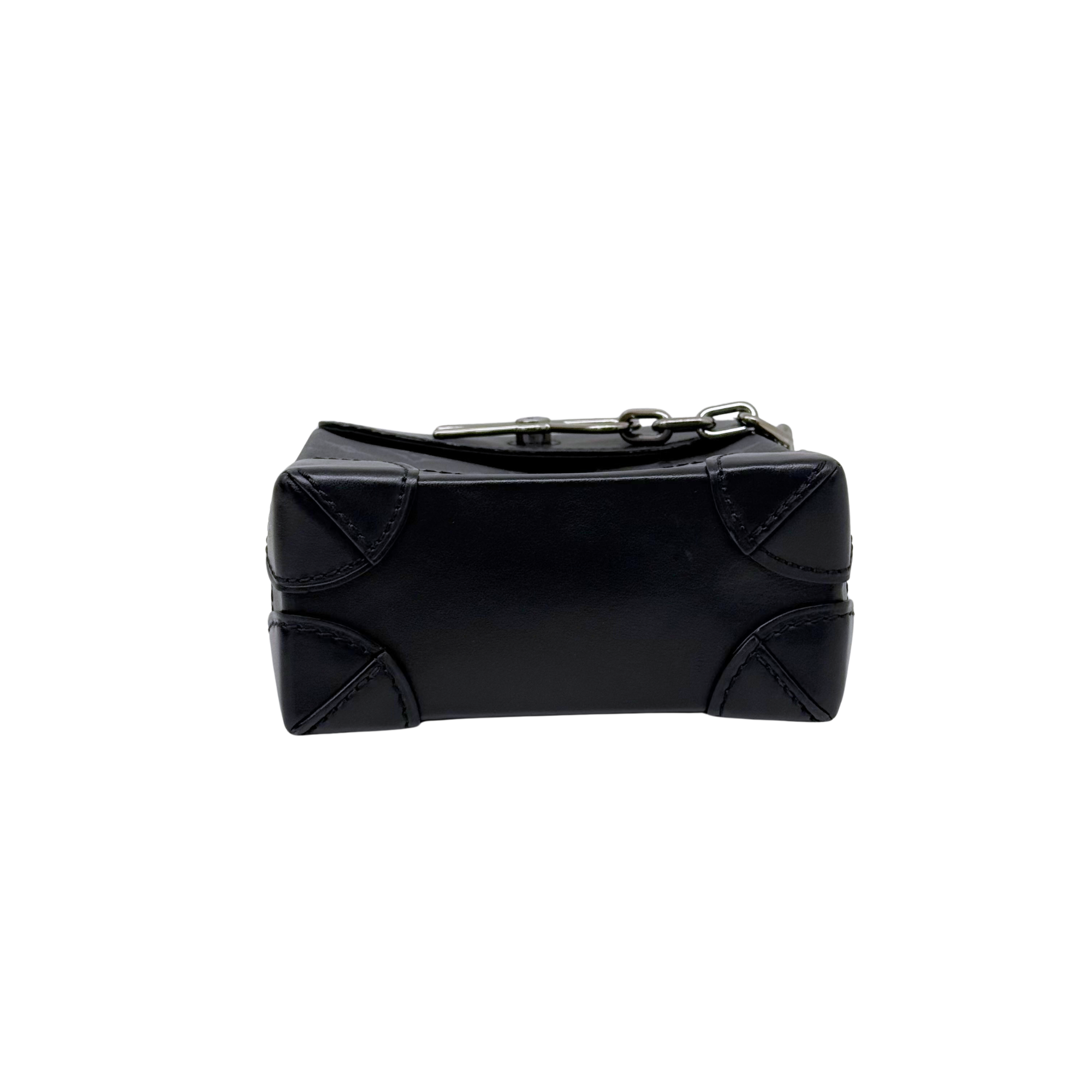 Louis Vuitton Nano Steamer Black Monogram Canvas Top Handle Bag (pre-owned)