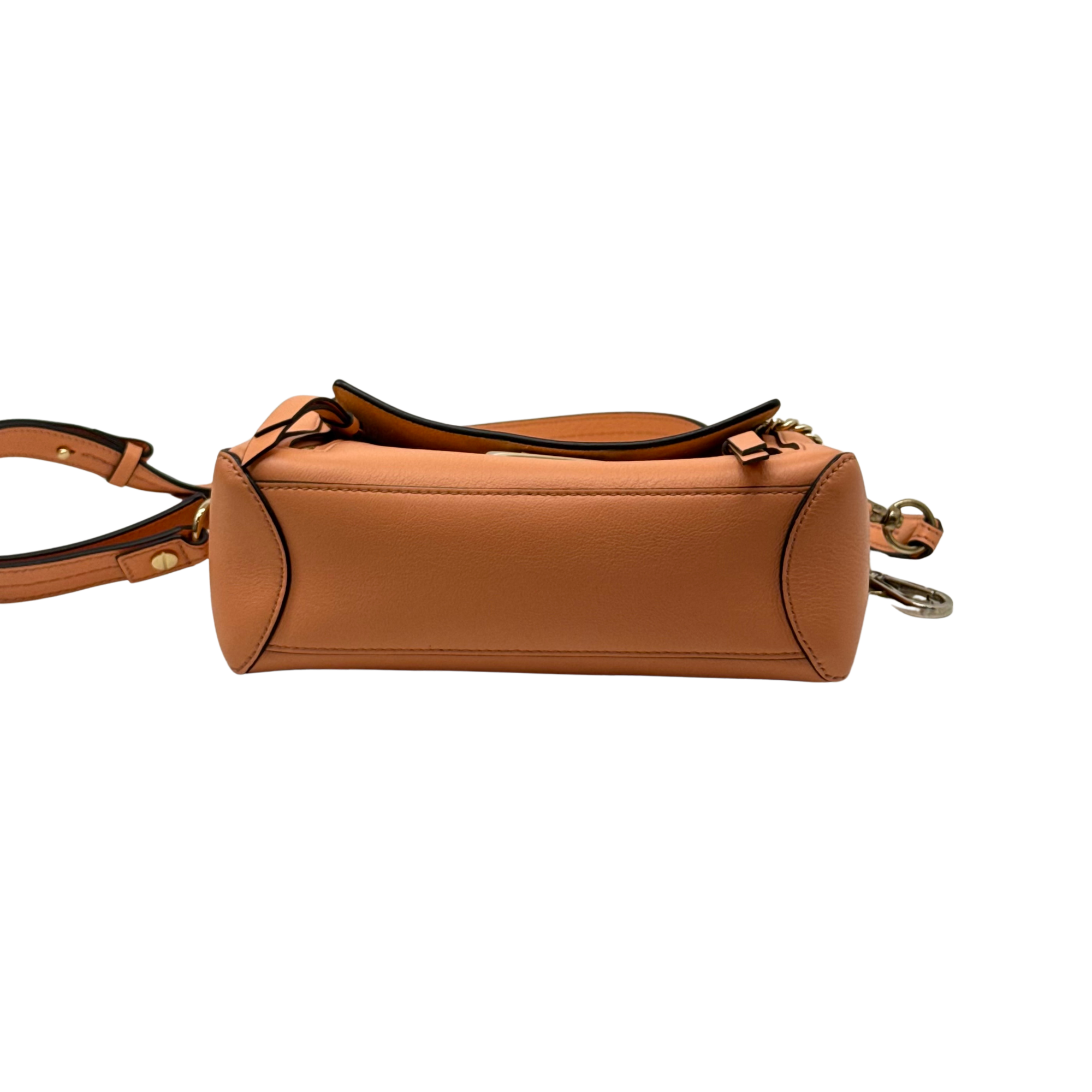 Celine Small Leather Faye Day satchel Bag Orange (pre-owned)
