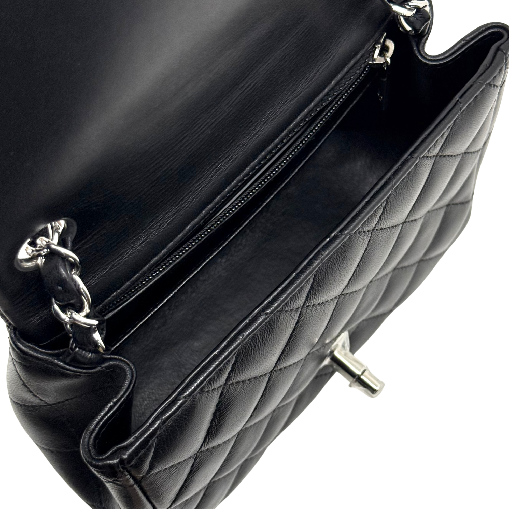 Chanel flap bag silver hardware