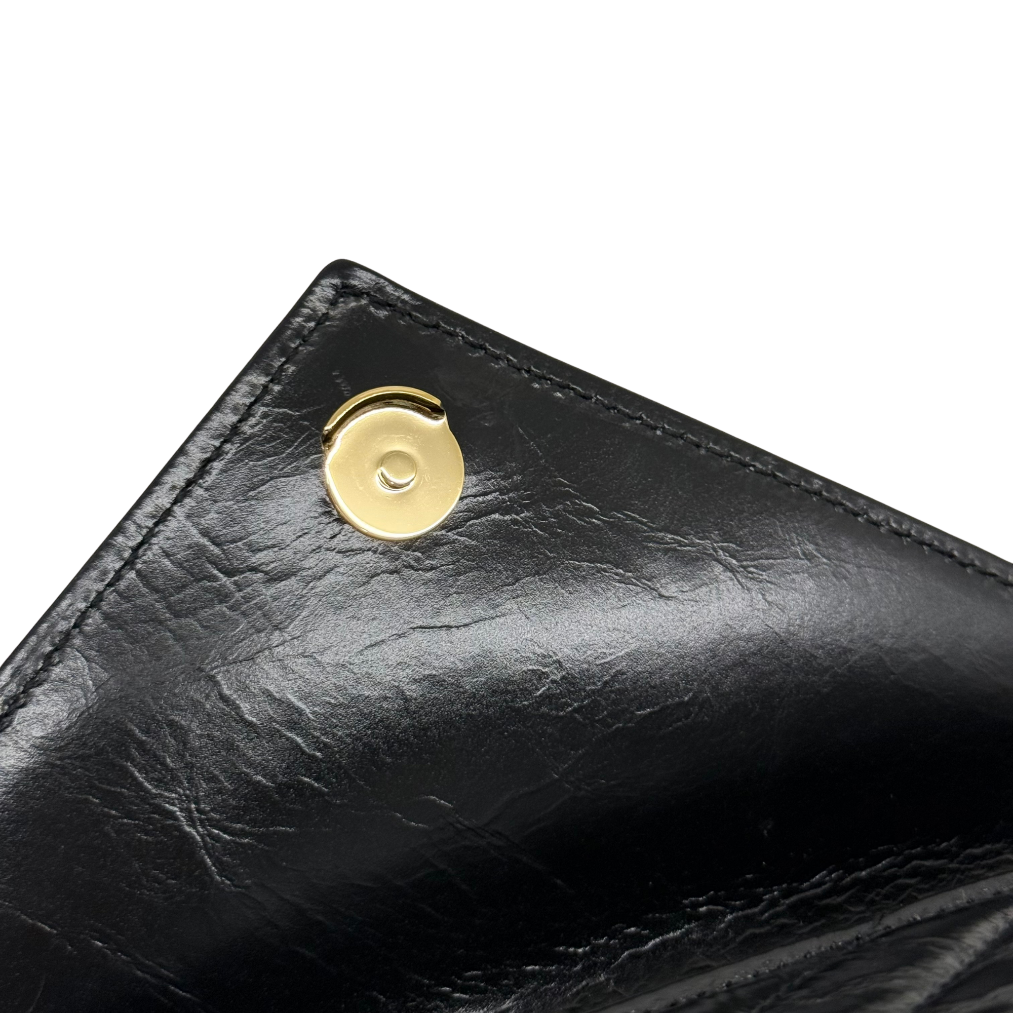 YSL Saint Laurent Black Mini College Chain Quilted Shoulder Bag in Leather (brand new)